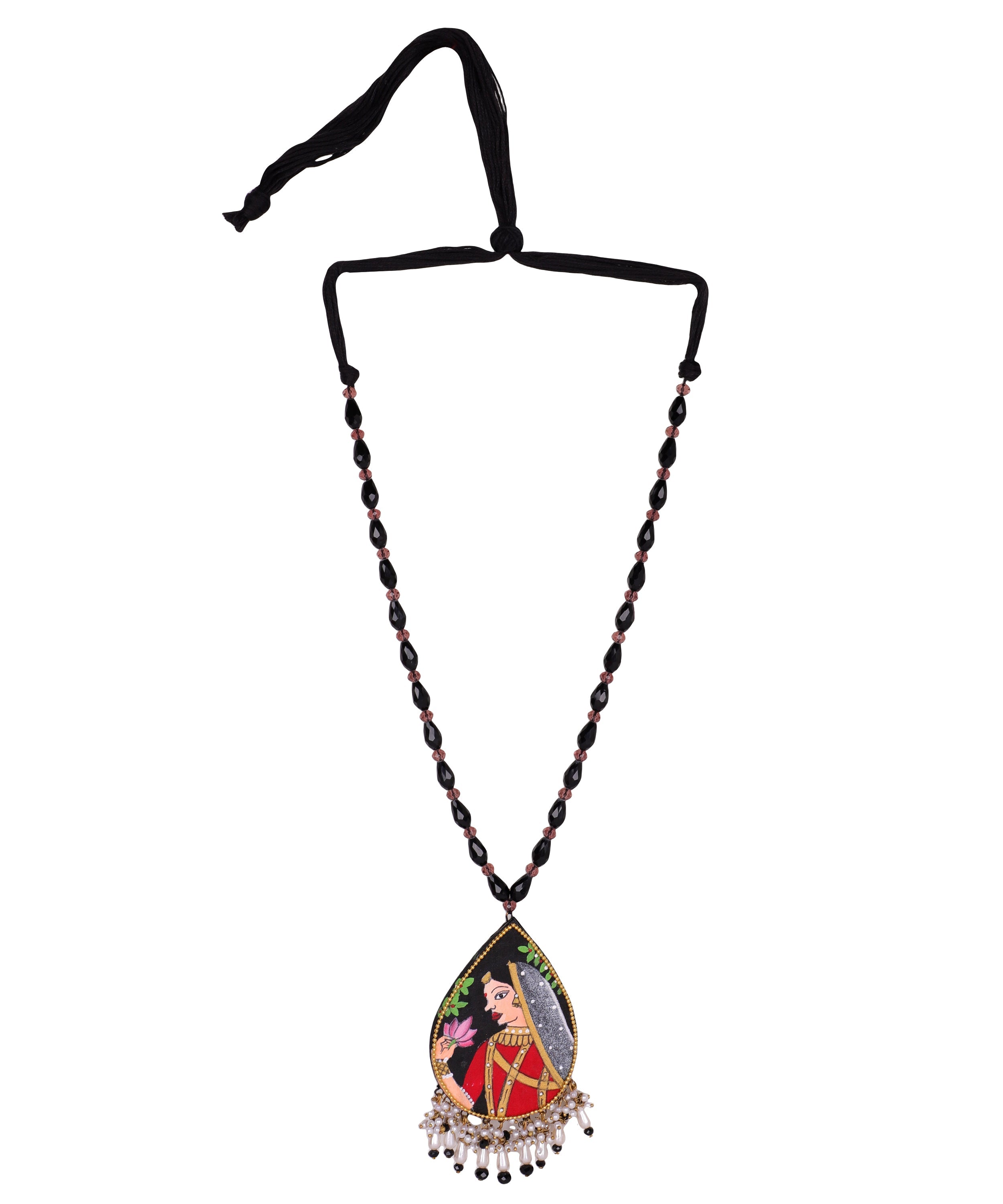 khoj city Kali Black Classic Hand Painted (Necklace set) HP-NP-