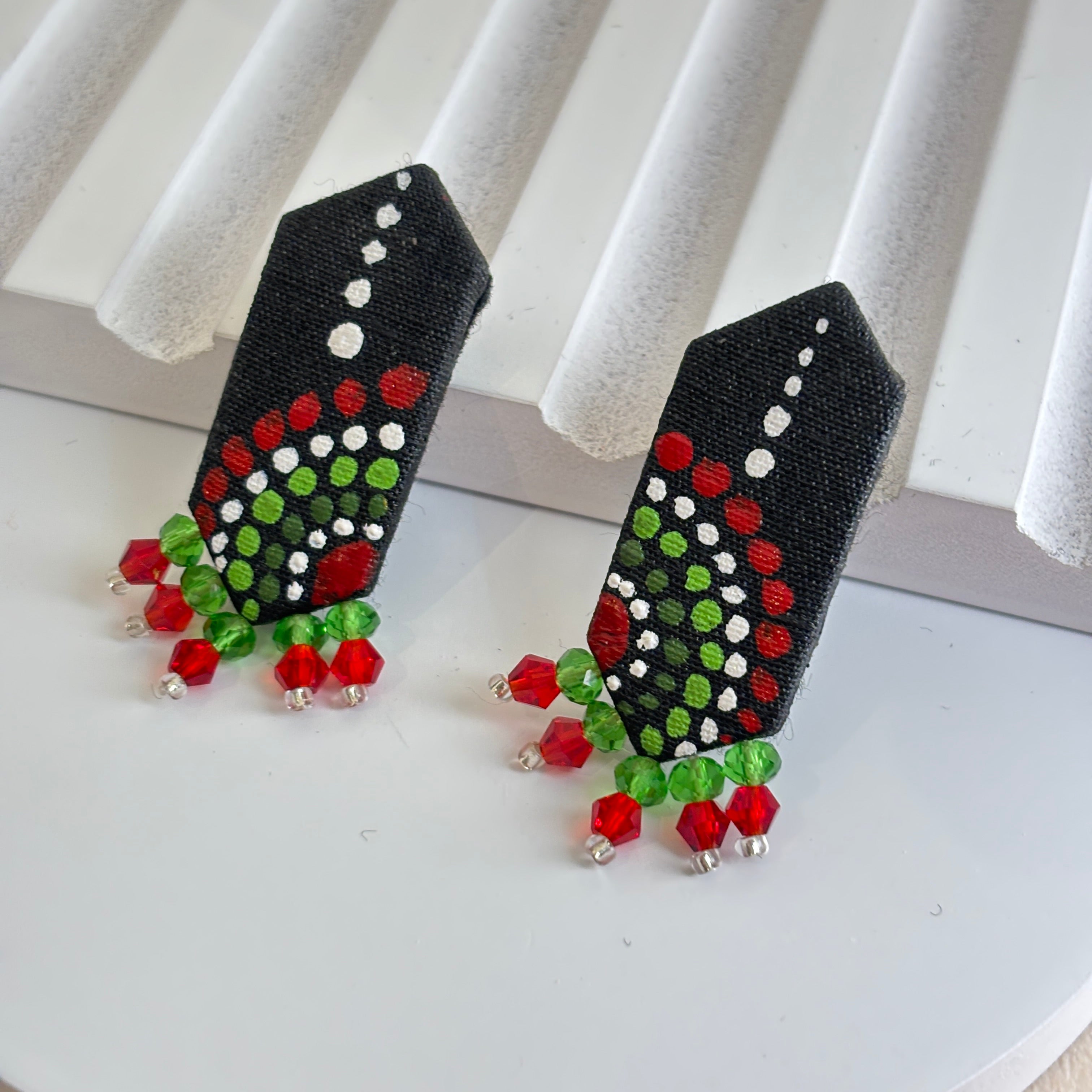 khoj city Mini Classic Multi Color Hand Painted Stud (Earrings) HP-ER-237