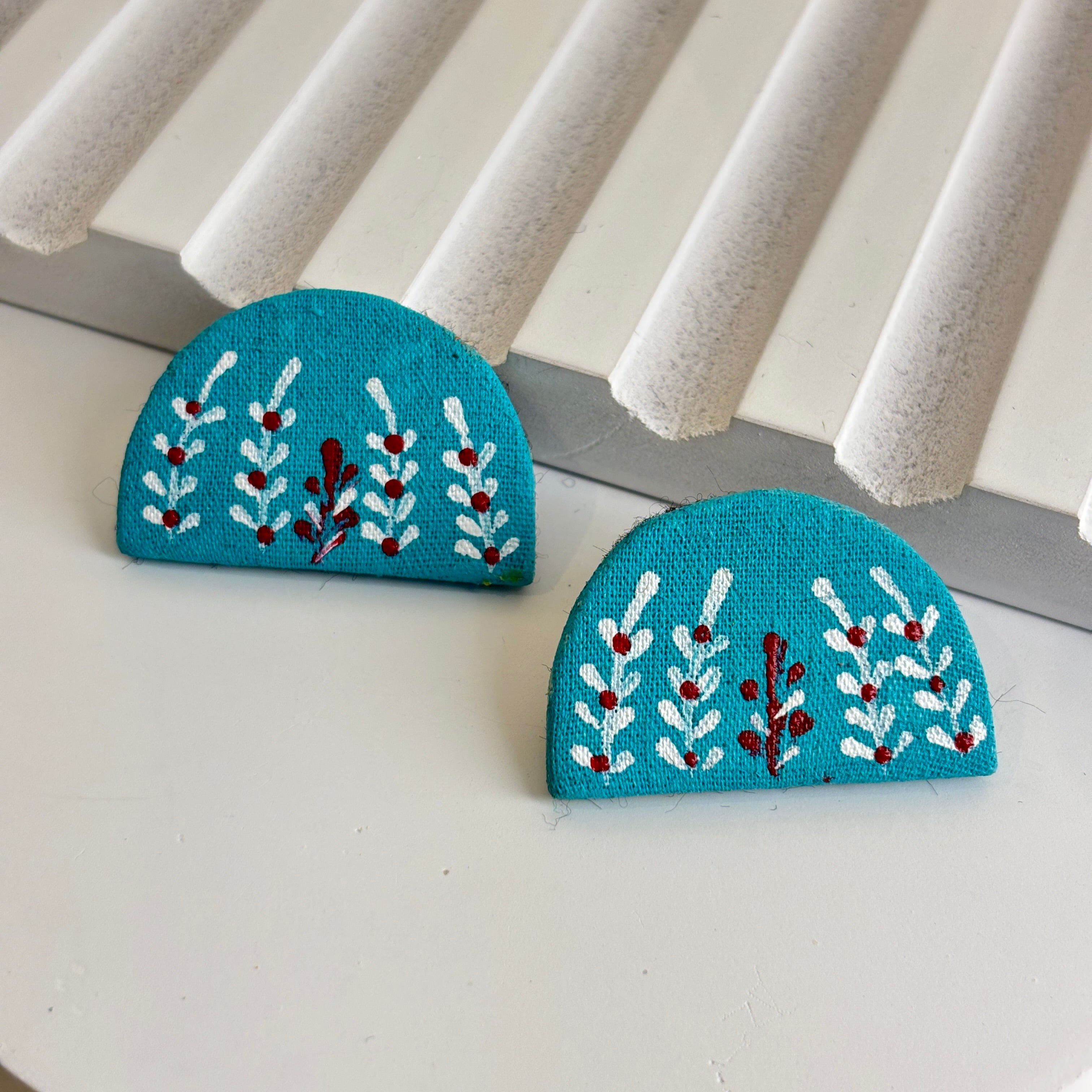 khoj city Mini Classic Multi Color Hand Painted Stud (Earrings) HP-ER-246