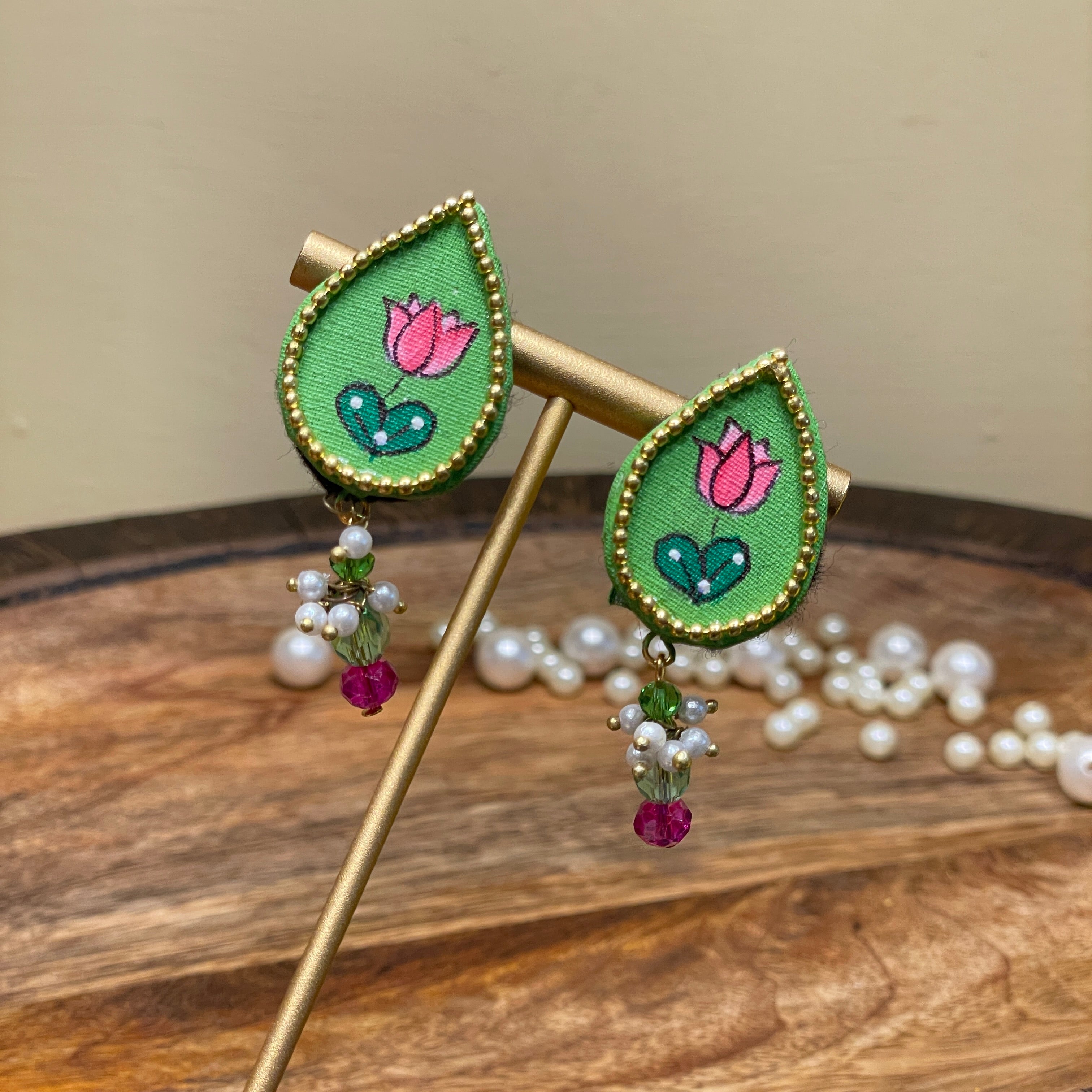 khoj city Mini Studs Hand-painted (Earring) - 016