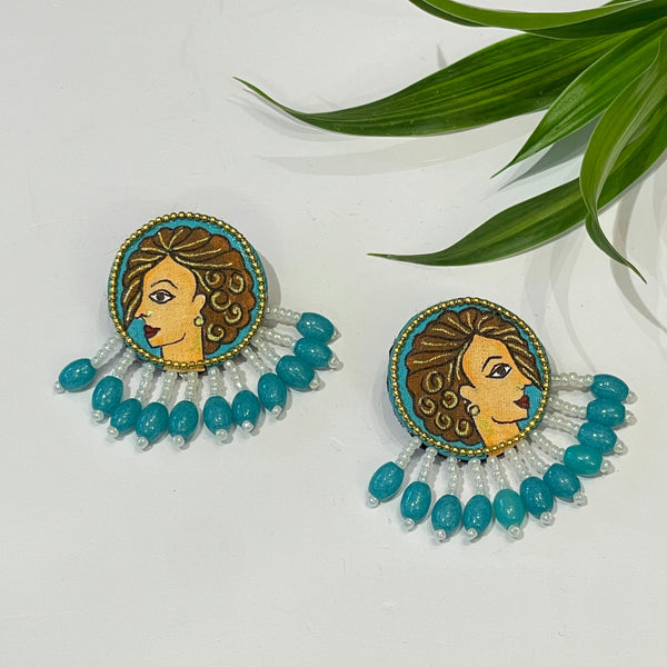 khoj city Mini Studs Handpainted (Earring) - 002