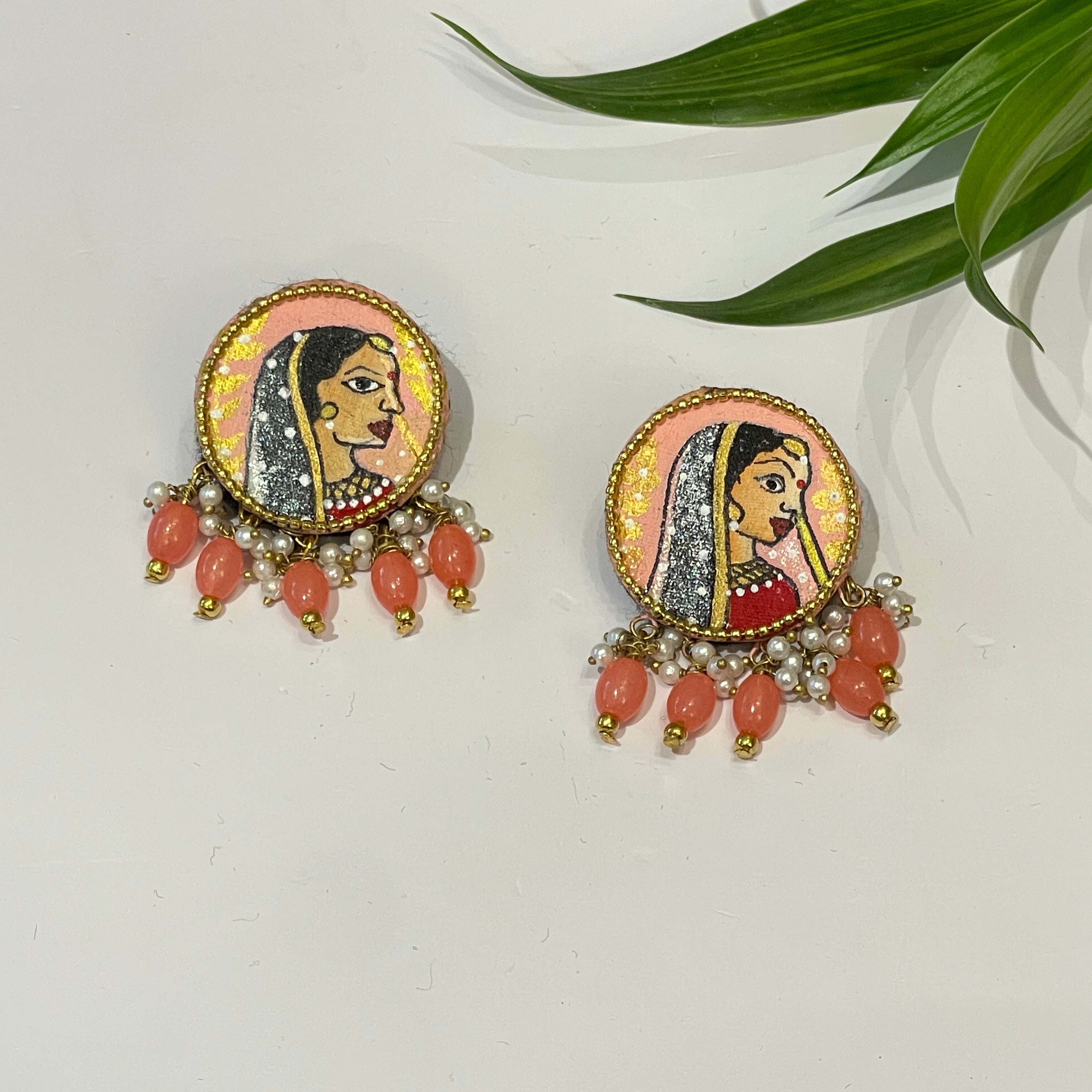 khoj city Mini Studs Handpainted (Earring) - 005