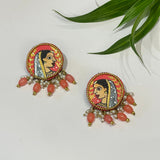 khoj city Mini Studs Handpainted (Earring) - 006