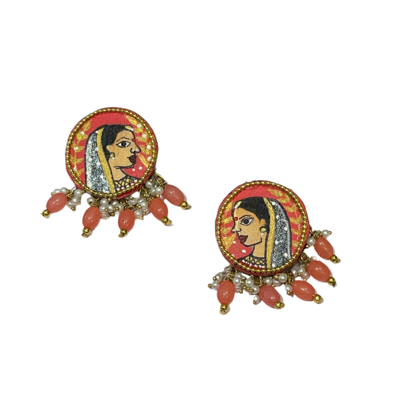 khoj city Mini Studs Handpainted (Earring) - 006