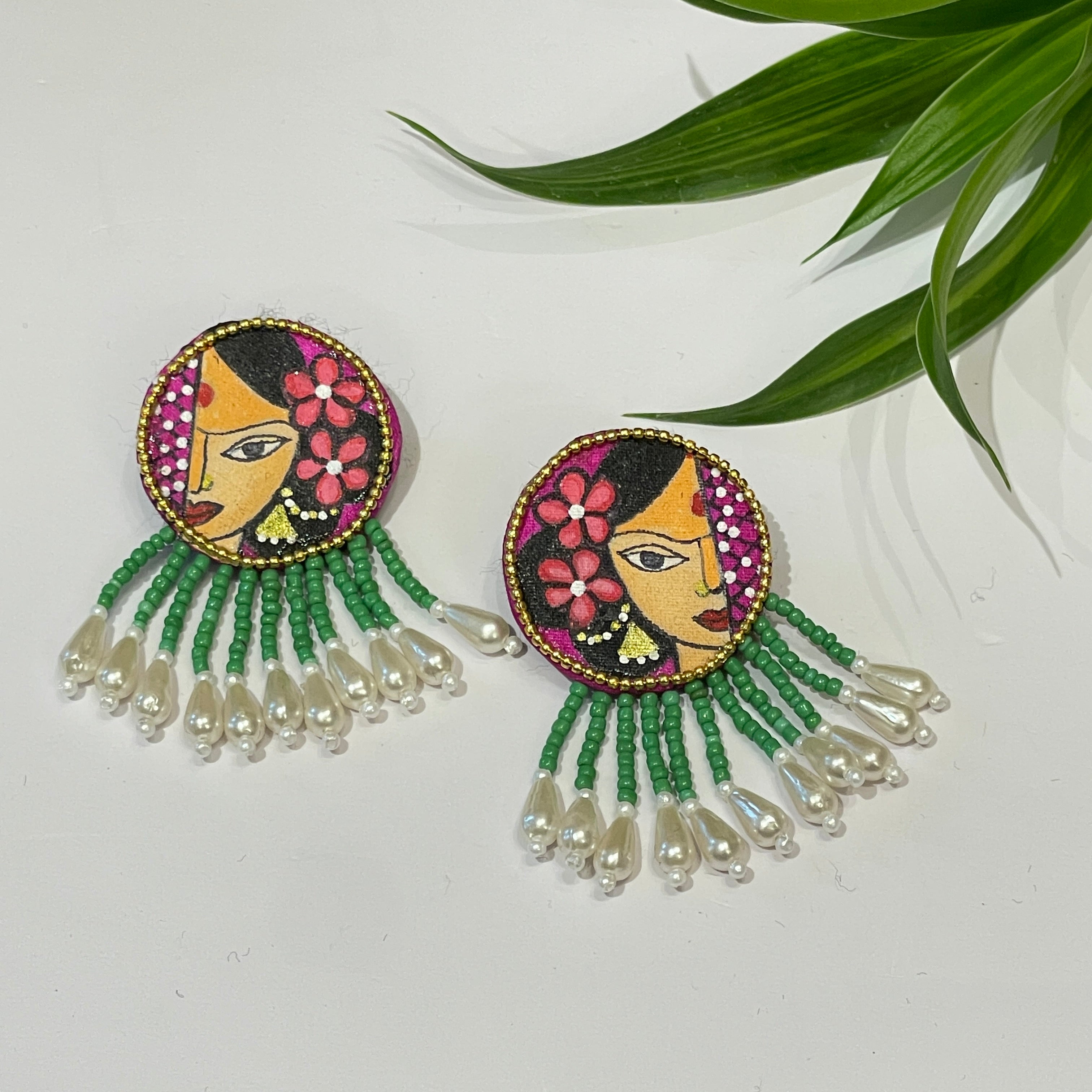 khoj city Mini Studs Handpainted (Earring) - 007