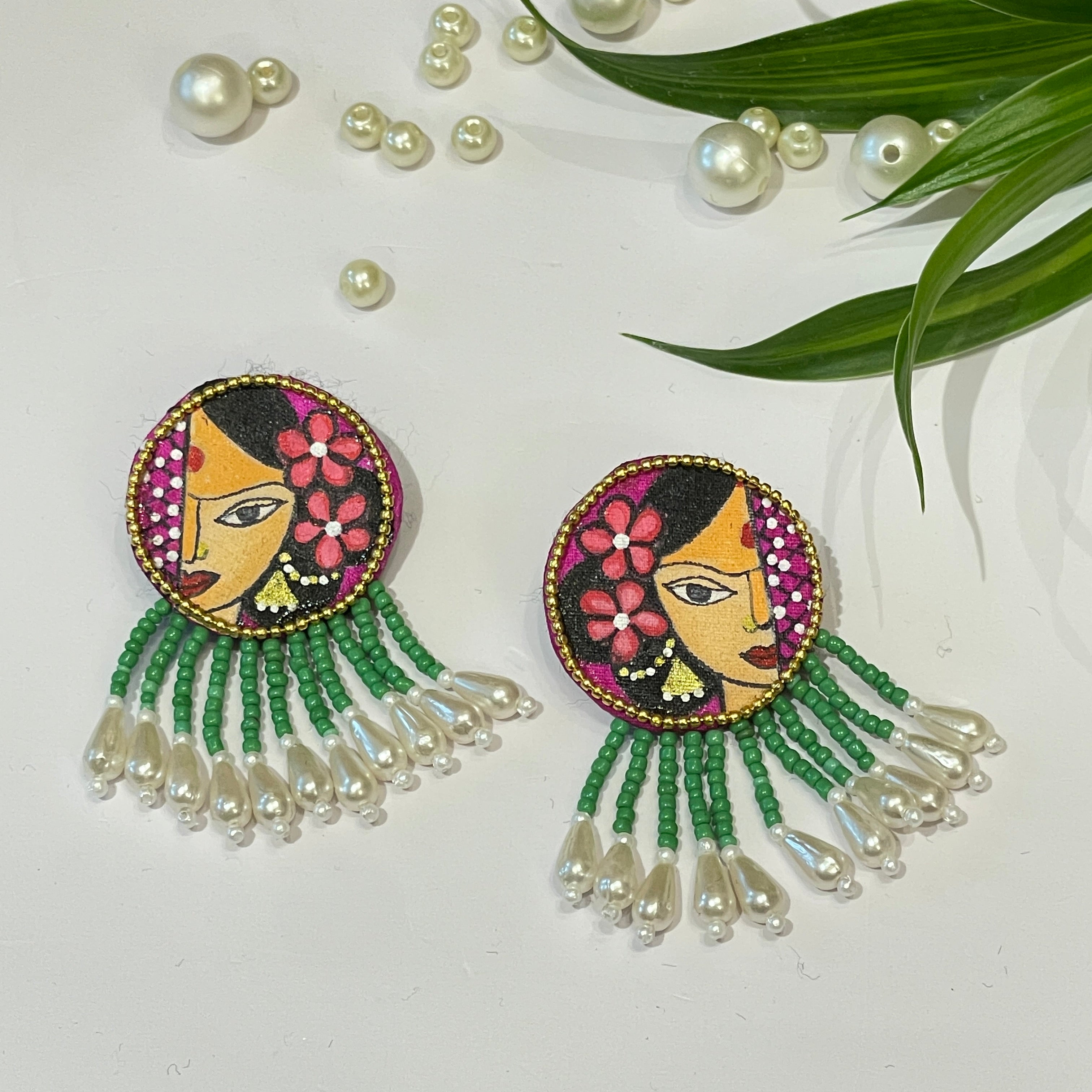 khoj city Mini Studs Handpainted (Earring) - 007