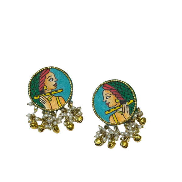 khoj city Mini Studs Handpainted (Earring) - 008