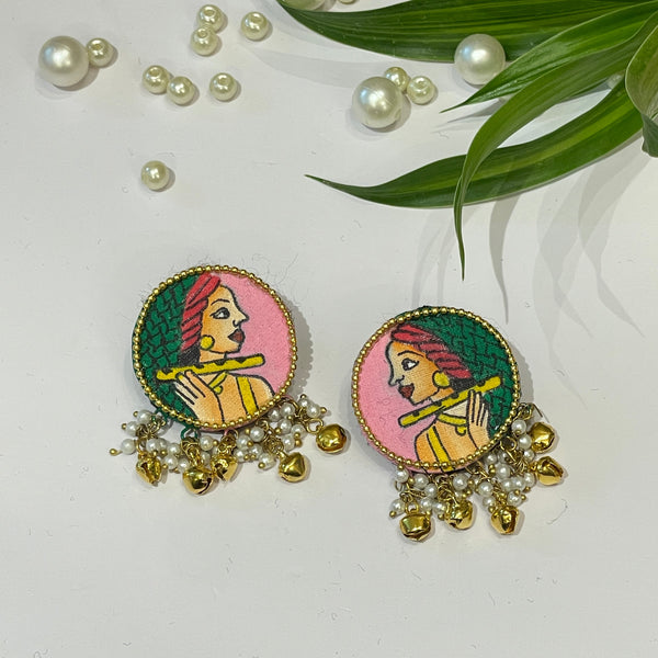 khoj city Mini Studs Handpainted (Earring) - 009