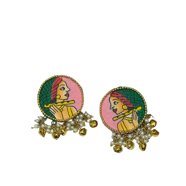 khoj city Mini Studs Handpainted (Earring) - 009