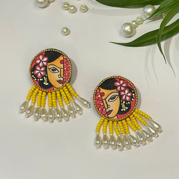 khoj city Mini Studs Handpainted (Earring) - 012