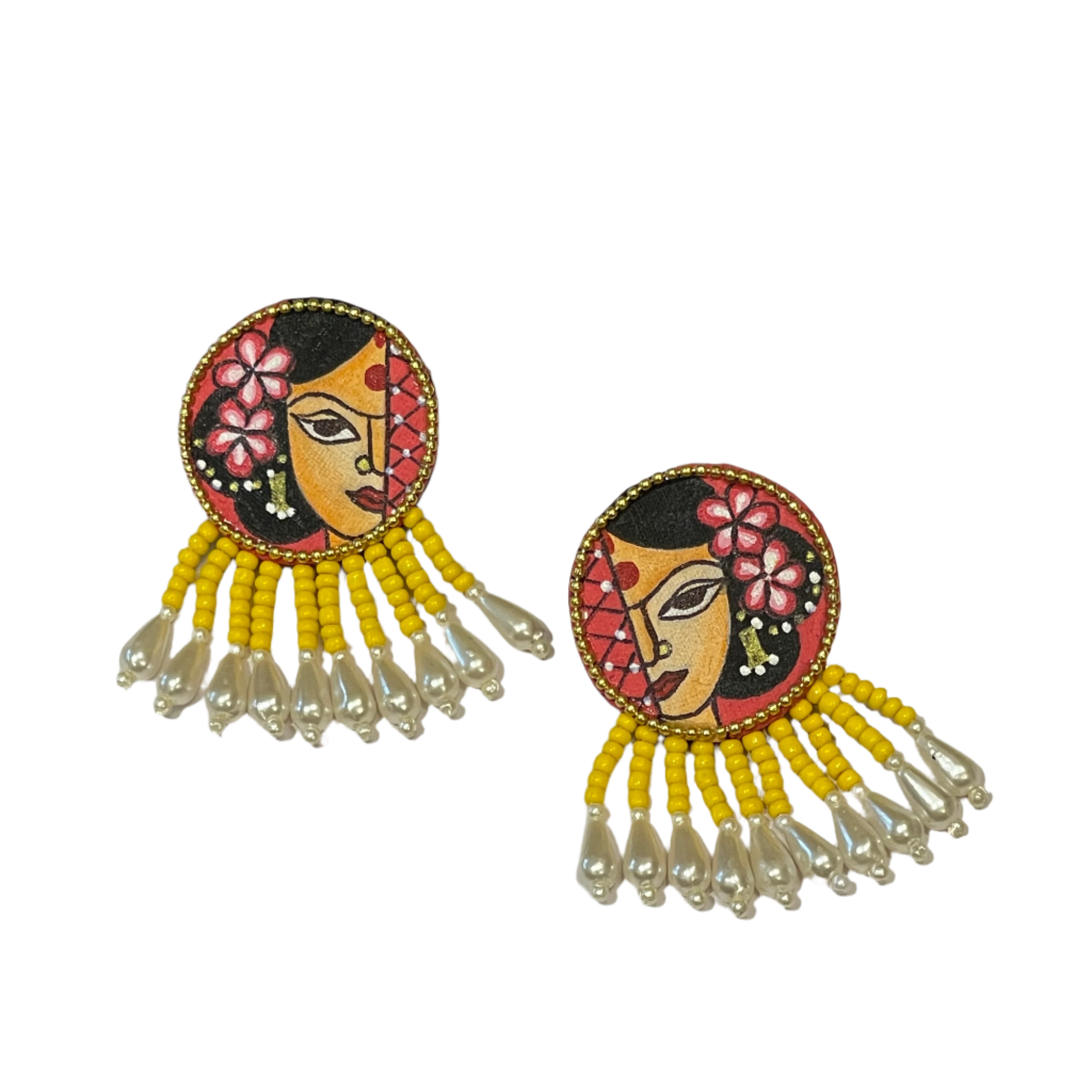 khoj city Mini Studs Handpainted (Earring) - 012