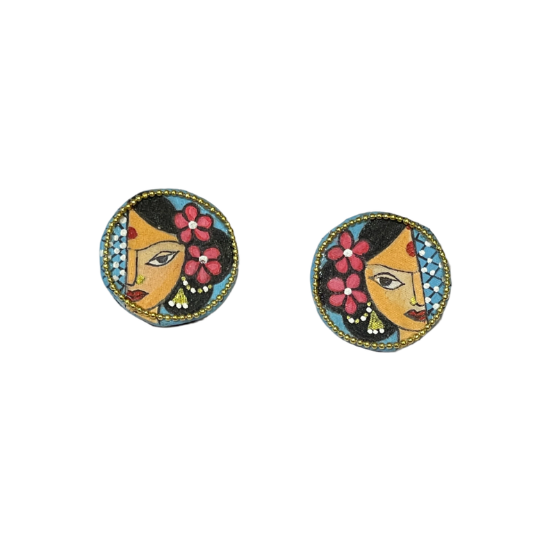 khoj city Mini Studs Handpainted (Earring) - 020