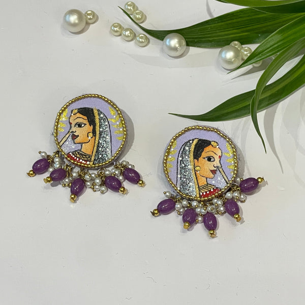 khoj city Mini Studs Handpainted (Earring) - 021