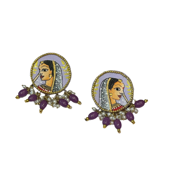 khoj city Mini Studs Handpainted (Earring) - 021