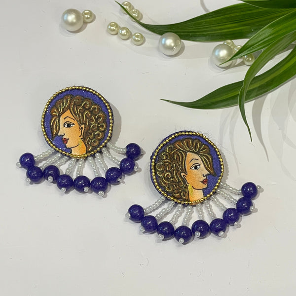 khoj city Mini Studs Handpainted (Earring) - 022