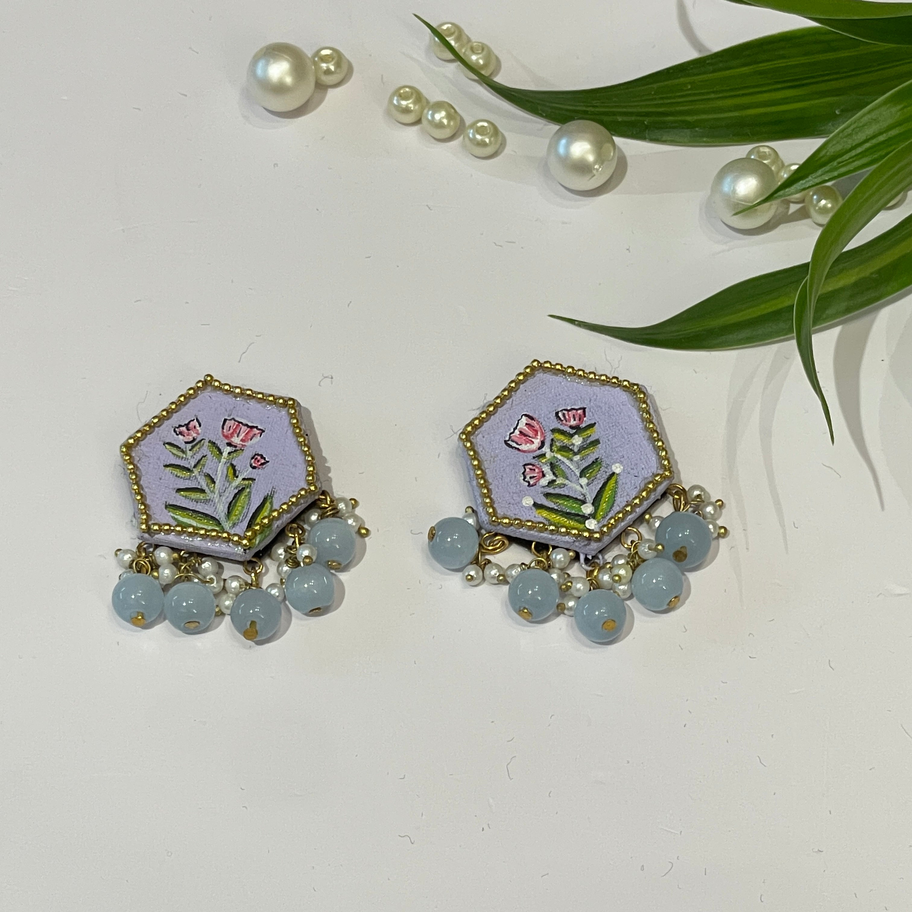 khoj city Mini Studs Handpainted (Earring) - 023