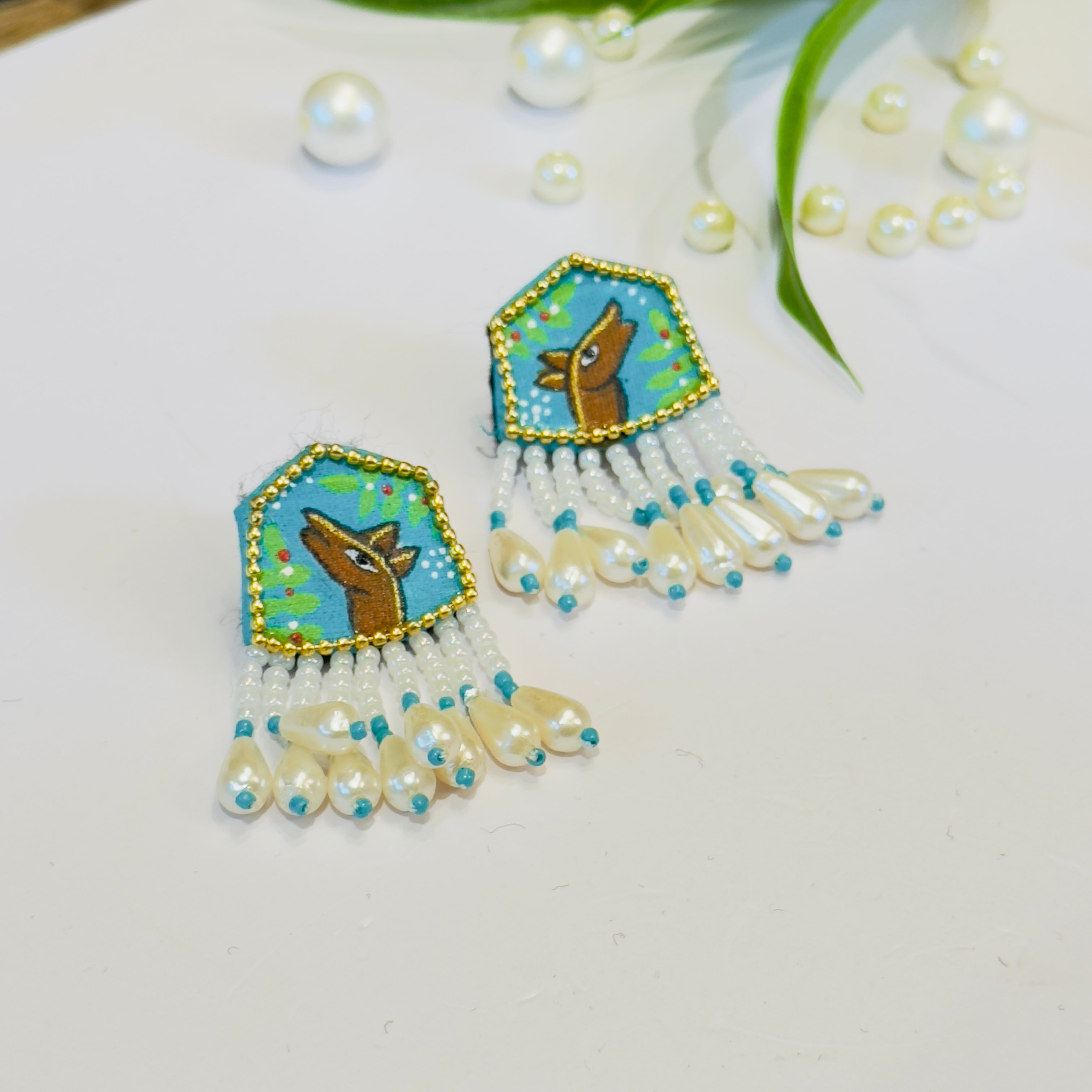 khoj city Mini Studs Handpainted (Earring) - 026