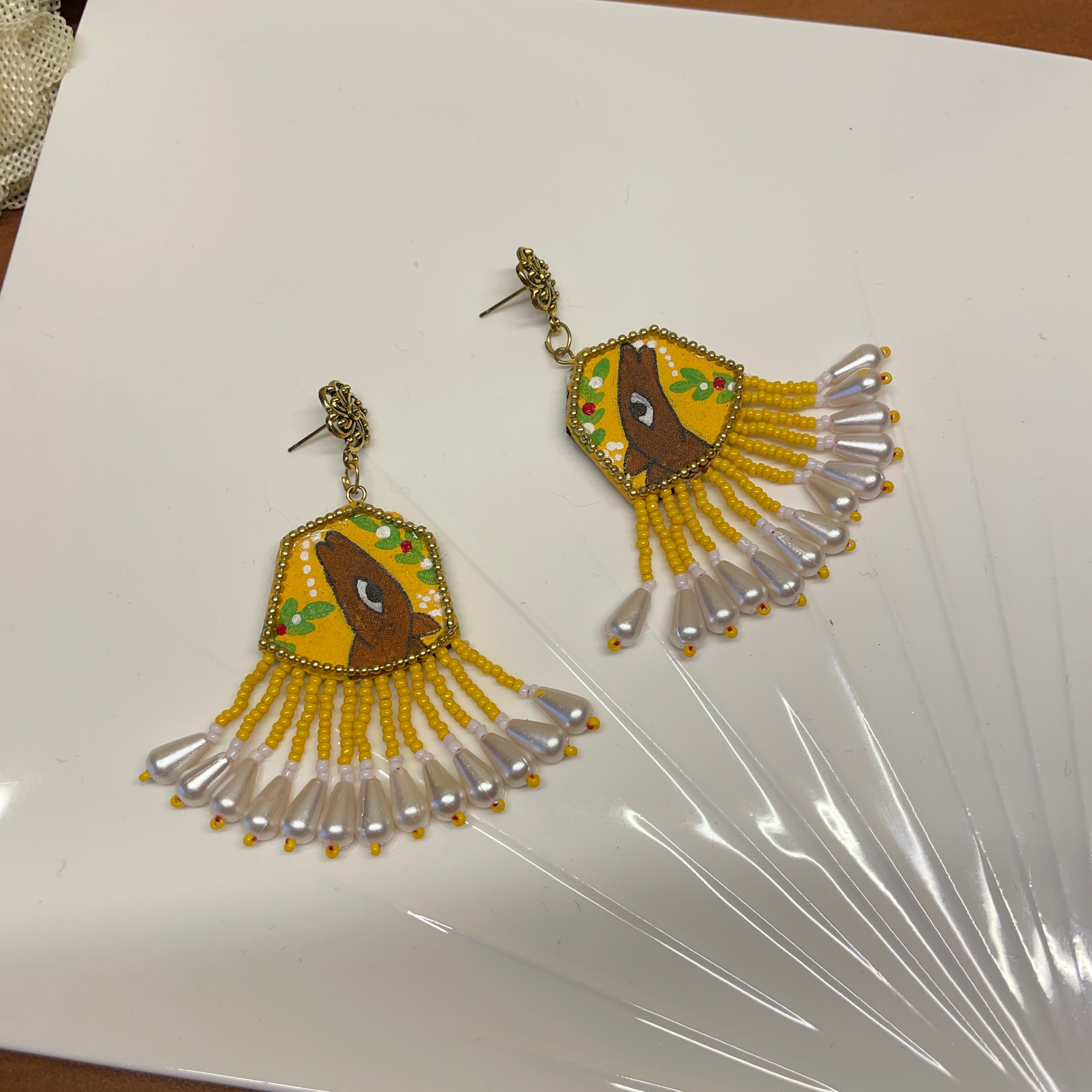 khoj city Mithila Handpainted (Earrings)