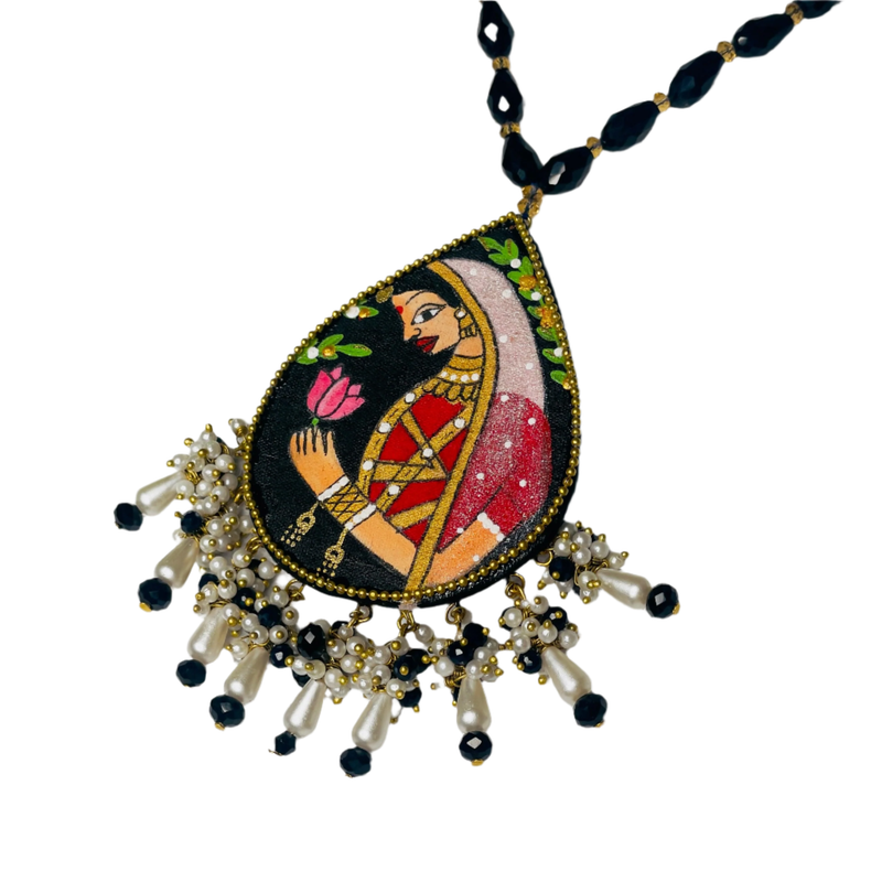 khoj city Mithila Handpainted (Necklace)