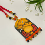 khoj city Mumbai cha Ganesha (Handpainted Necklace) - 049