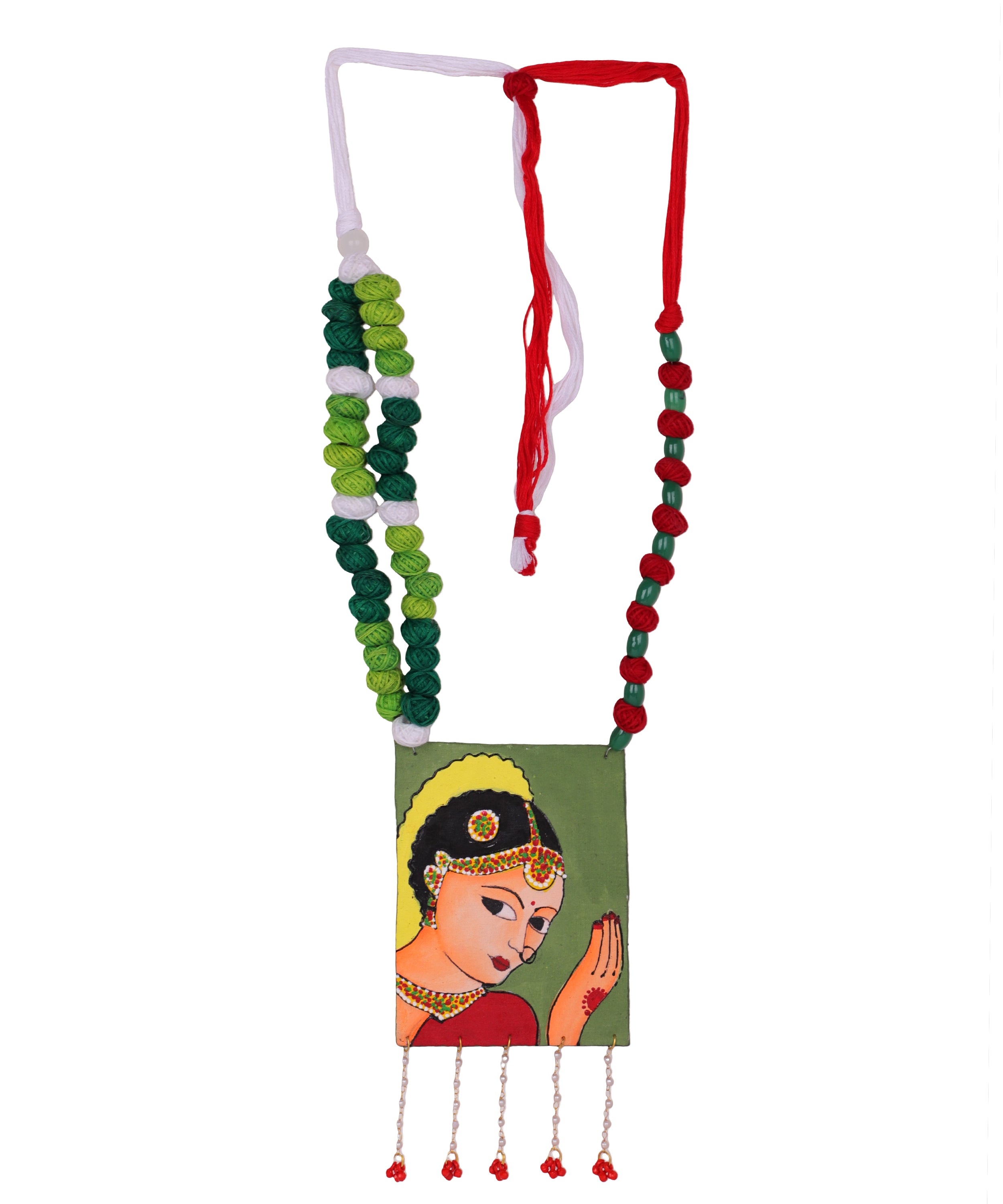 khoj city Naach Classic Multi Color Hand Painted (Necklace) HP-NP-068