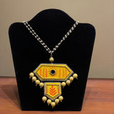 khoj city Nalini Yellow Handpainted (Necklace)