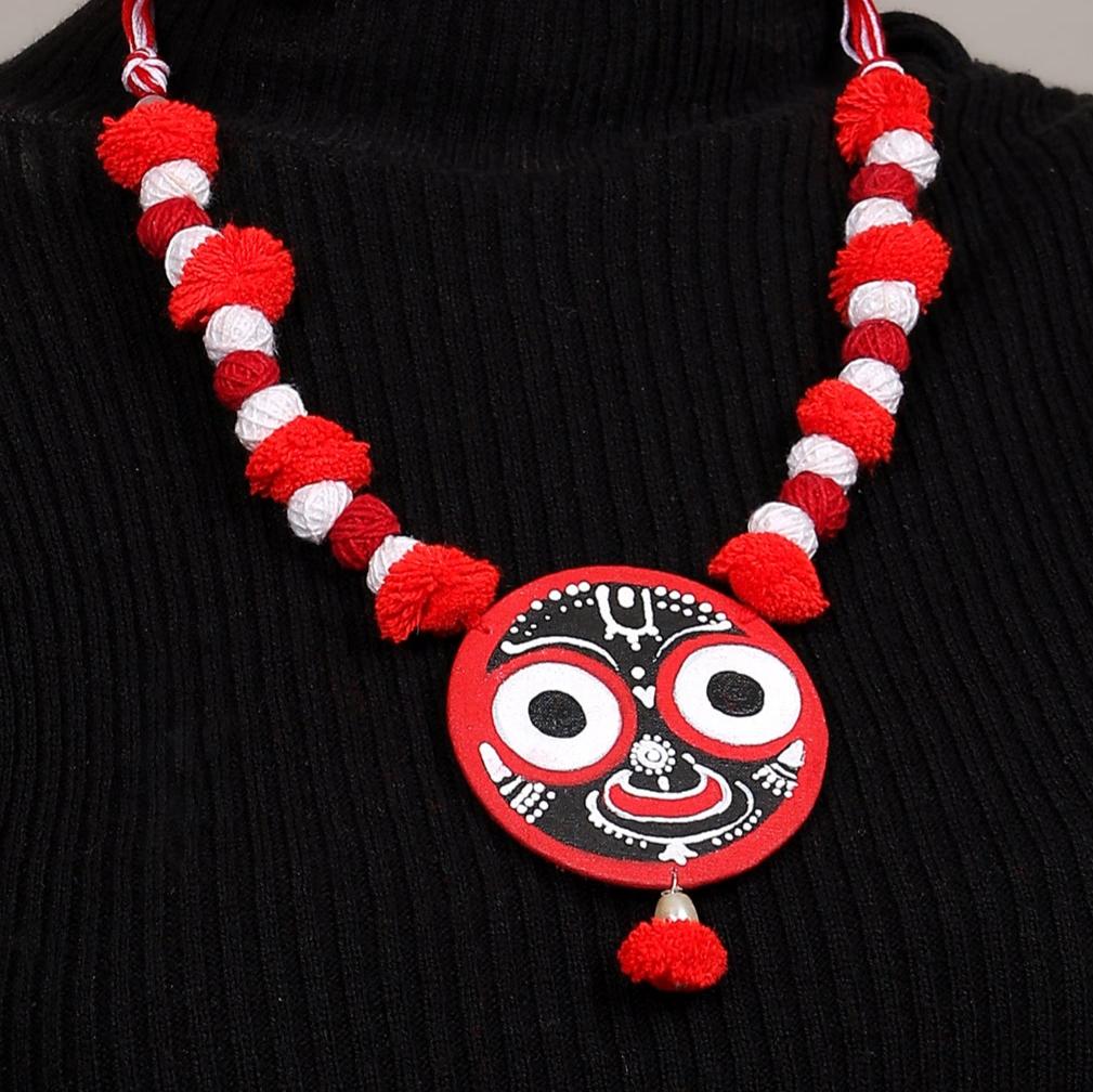 khoj city Narayana Jagannath Traditional Multi Color Hand Painted (Necklace Set) HP-NP-