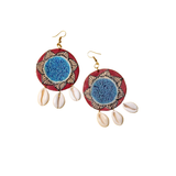 khoj city Night Music Handpainted Red (Earrings)