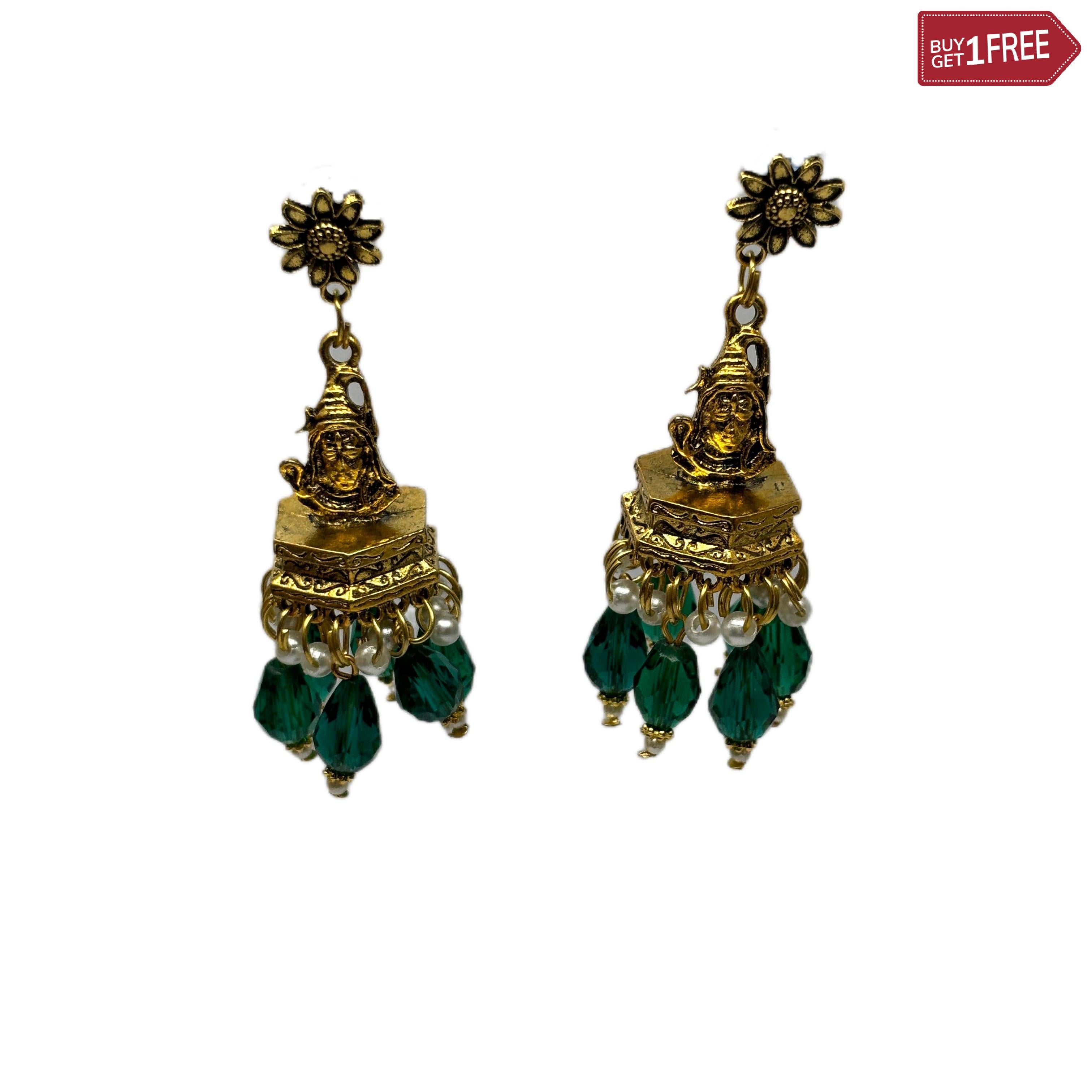 khoj city Oxidised Charms Multi Color Handmade Drop (Earrings) HM-ER-007