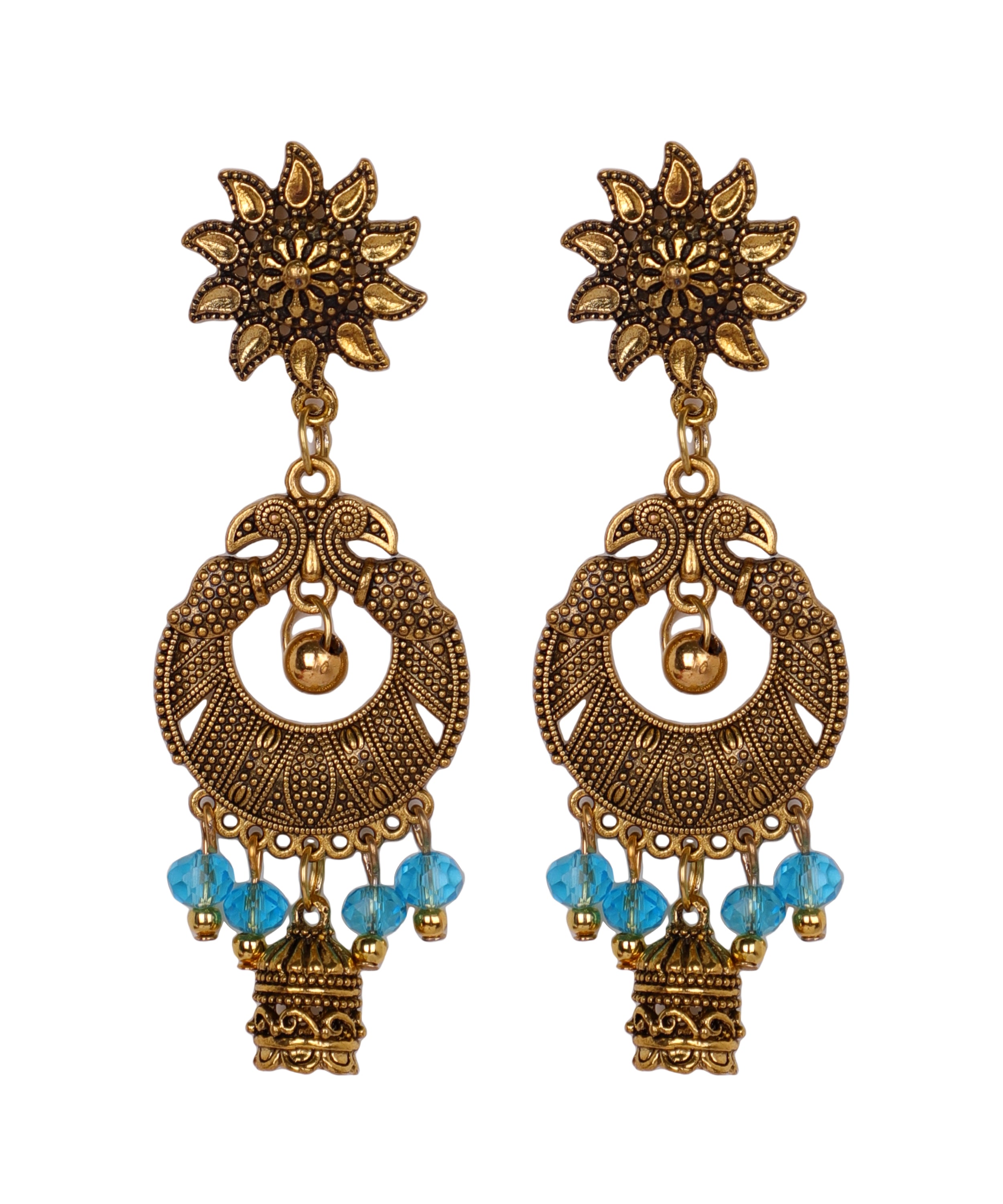 khoj city Oxidised Charms Multi Color Handmade Drop (Earrings) HM-ER-009