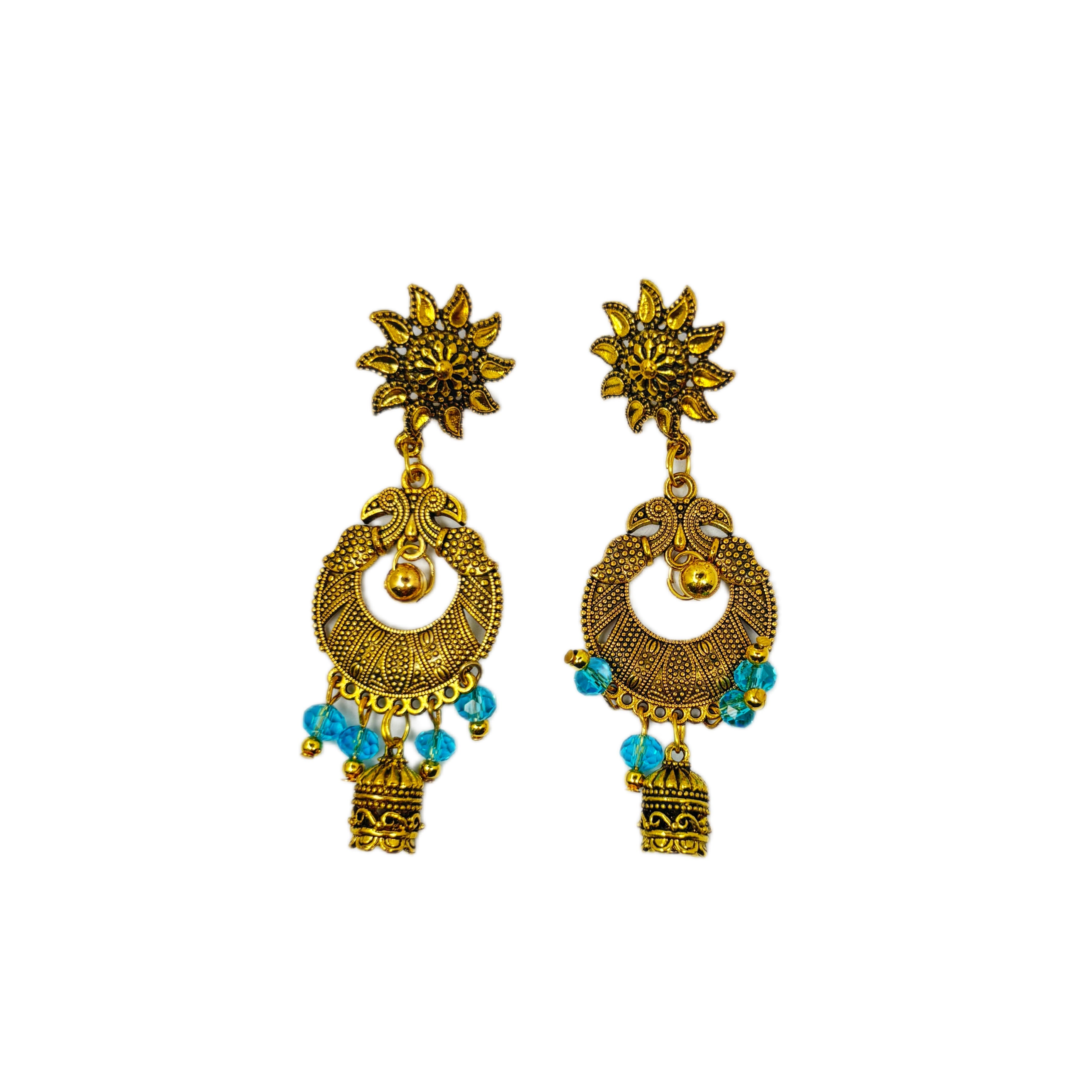 khoj city Oxidised Charms Multi Color Handmade Drop (Earrings) HM-ER-009