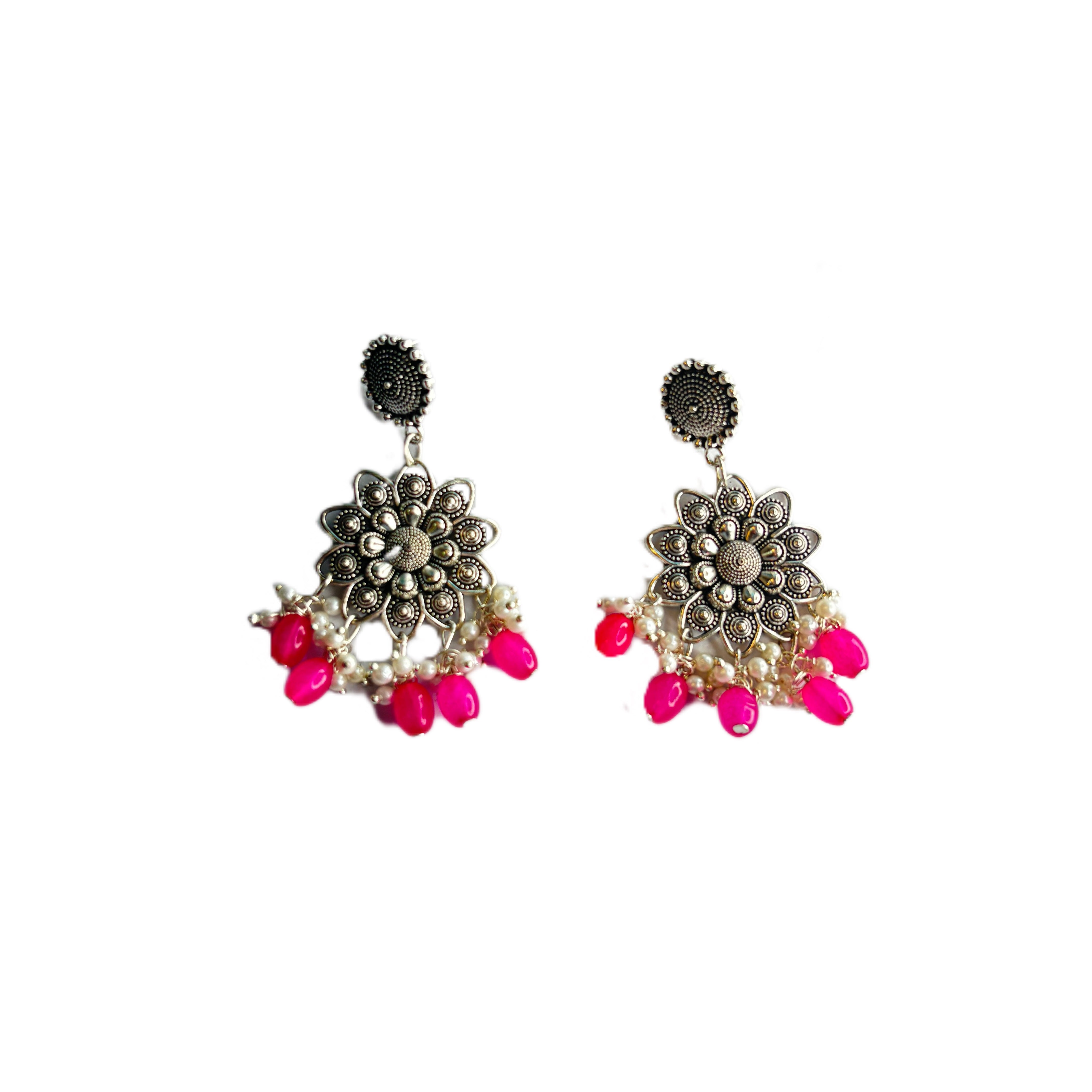 khoj city Oxidised Charms Multi Color Handmade Drop (Earrings) HM-ER-016