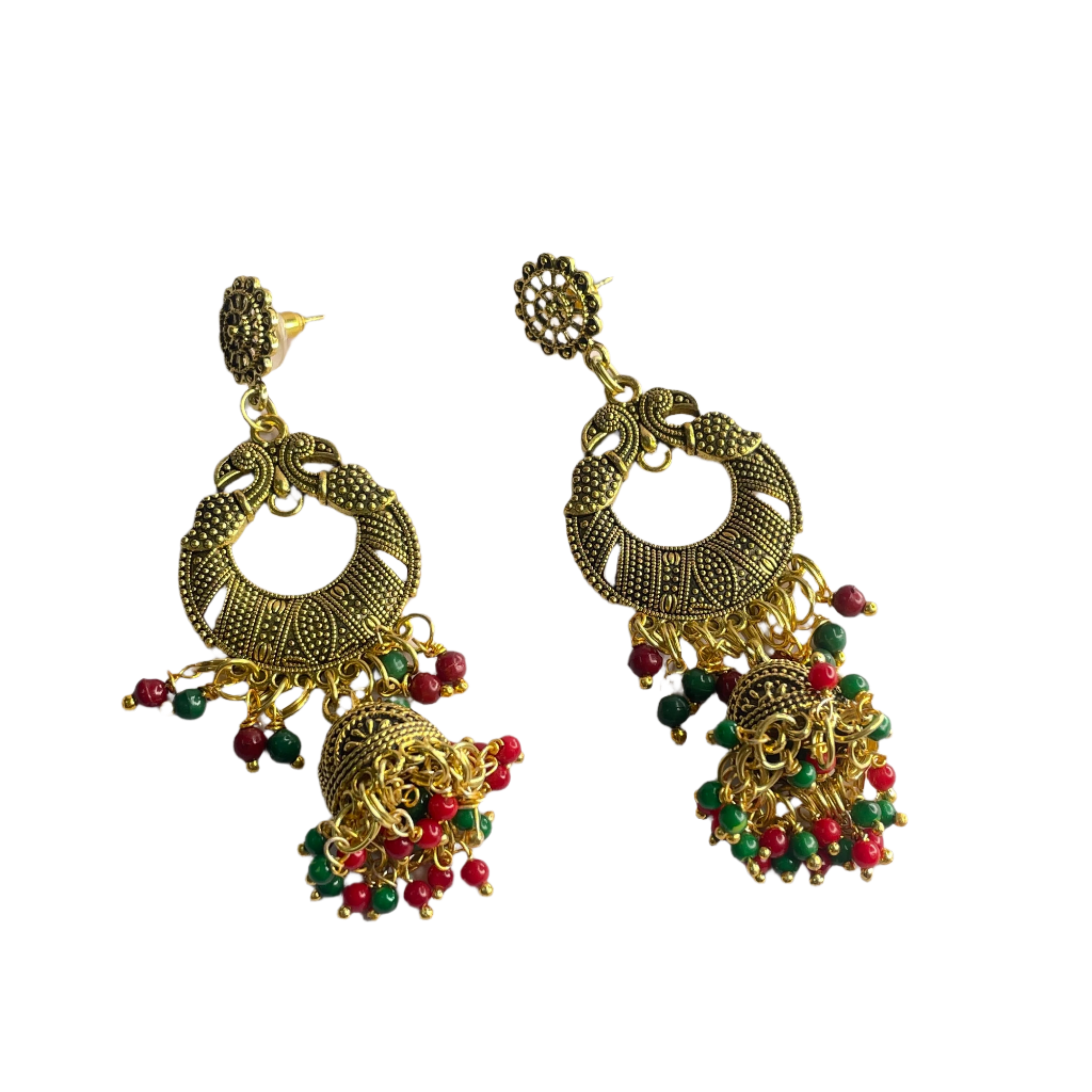 khoj city Oxidised Charms Multi Color Handmade Drop (Earrings) HM-ER-020