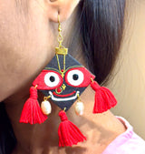 khoj city Puri Jagannath Handpainted (Earrings) - 001