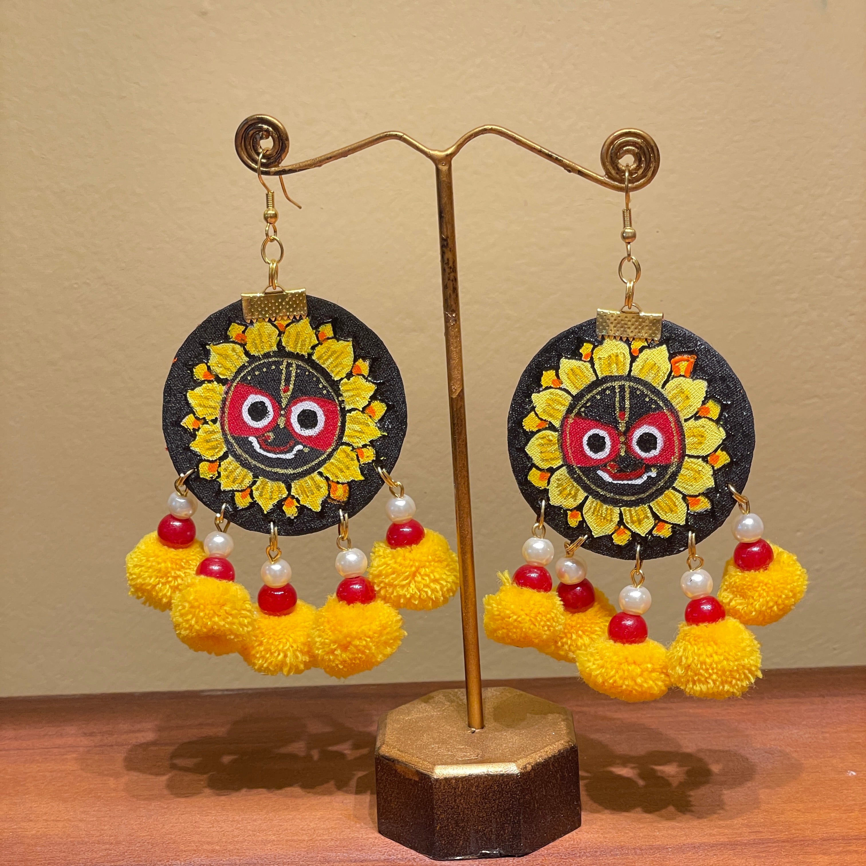 khoj city Puri Jagannath Handpainted (Earrings) - 004 (Copy)