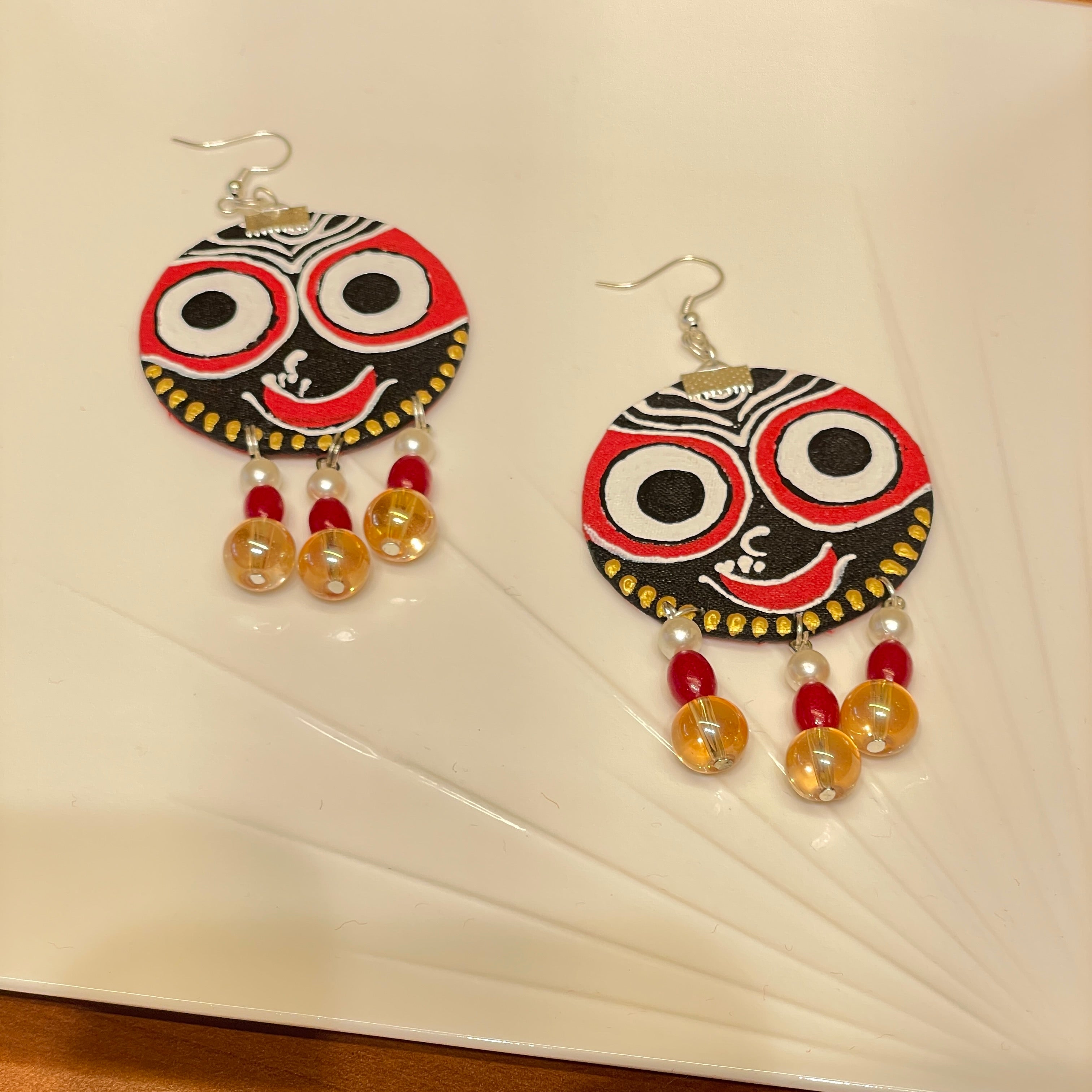 khoj city Puri Jagannath Handpainted (Earrings) - 005