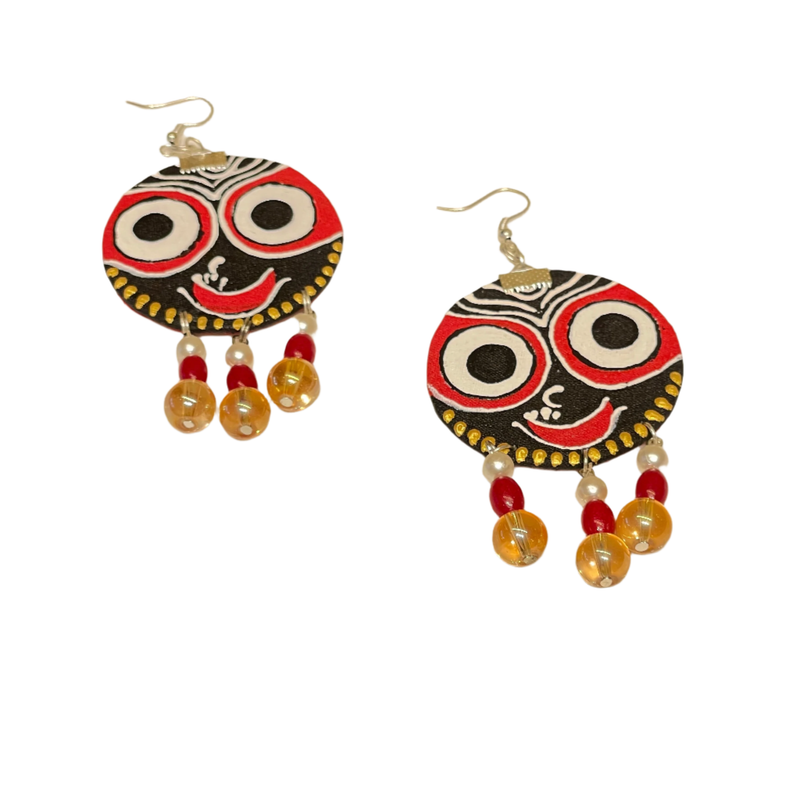 khoj city Puri Jagannath Handpainted (Earrings) - 005