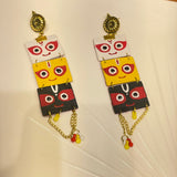 khoj city Puri Jagannath Handpainted (Earrings) - 010