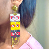 khoj city Puri Jagannath Handpainted (Earrings) - 010