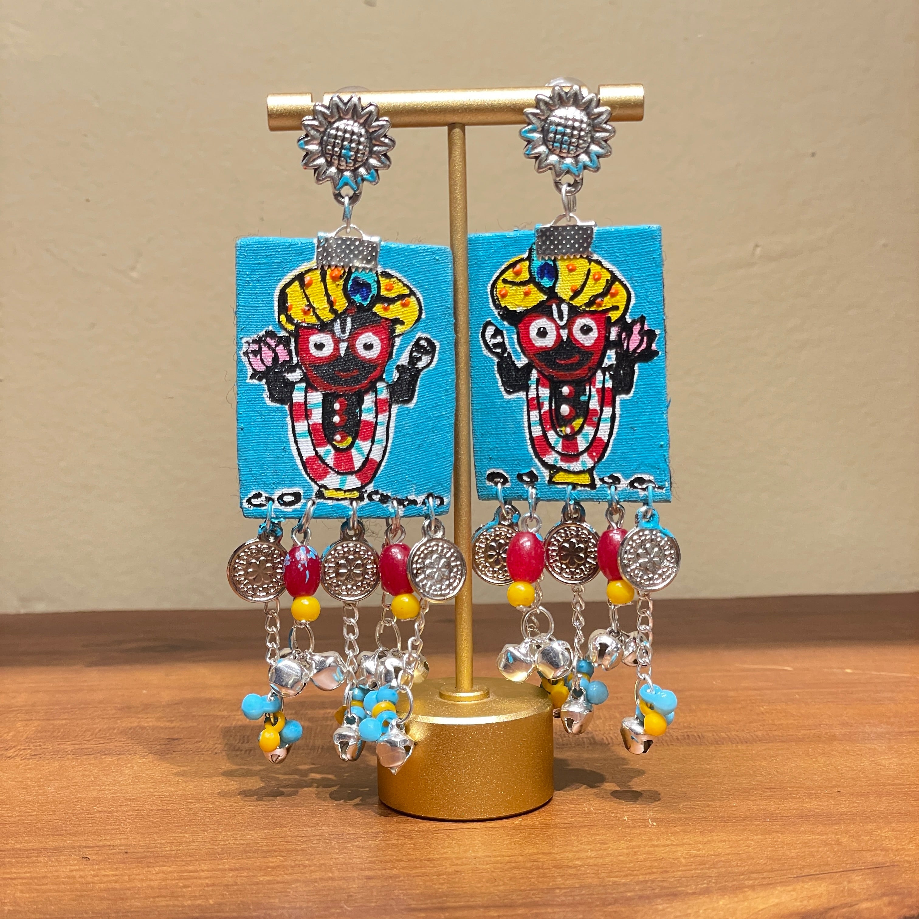 khoj city Puri Jagannath Handpainted (Earrings) - 017