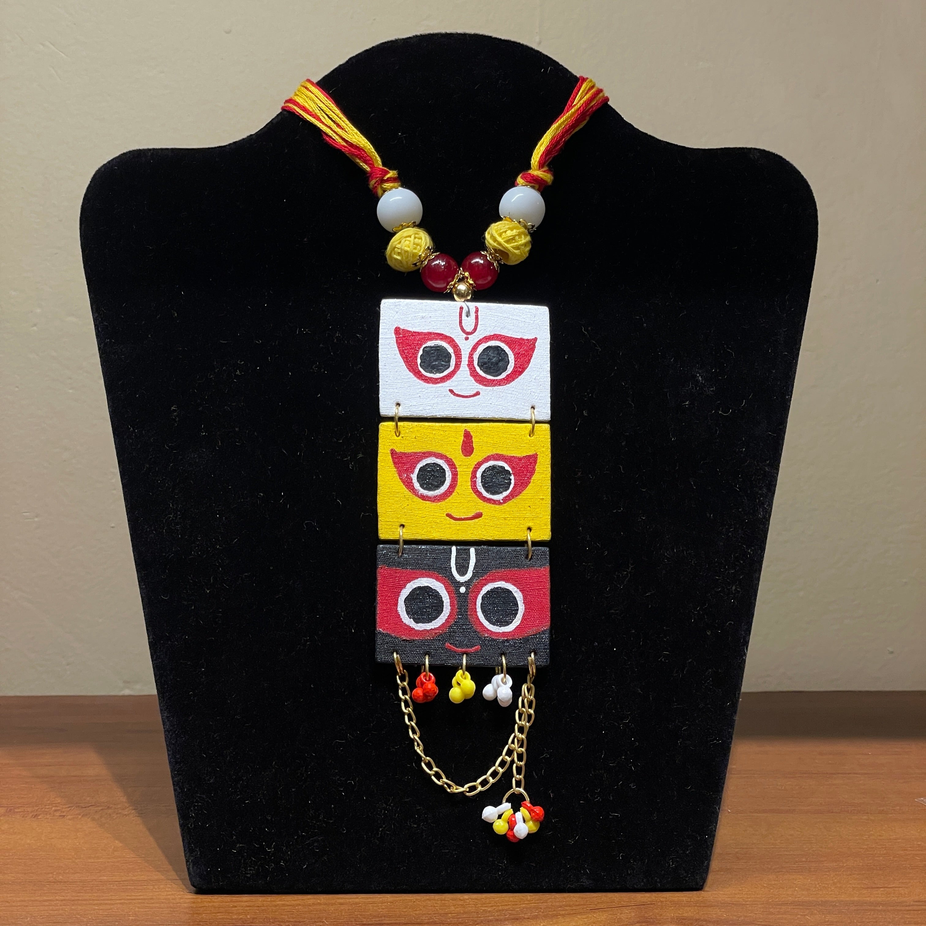 khoj city Puri Jagannath Handpainted  (Necklace) - 014