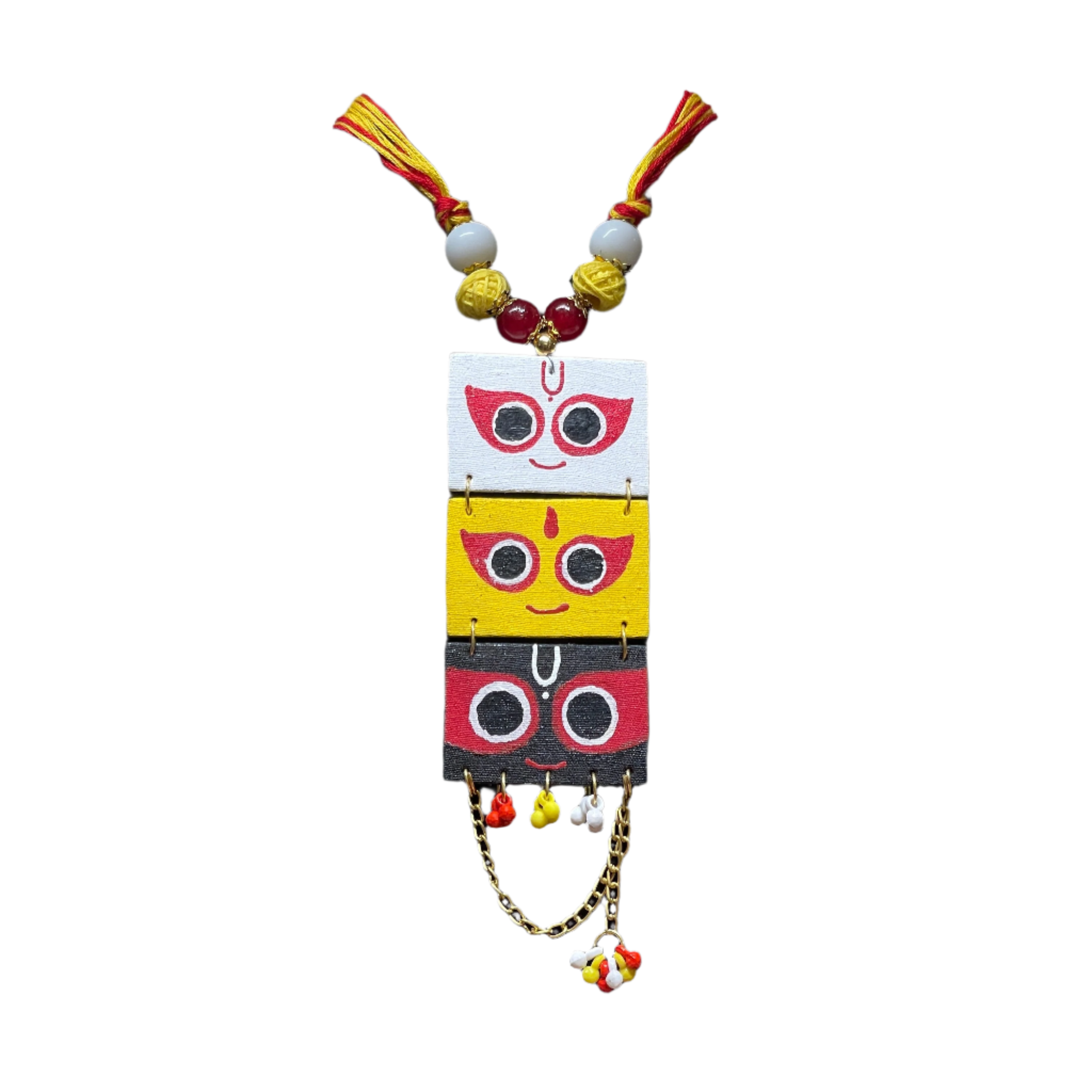 khoj city Puri Jagannath Handpainted  (Necklace) - 014