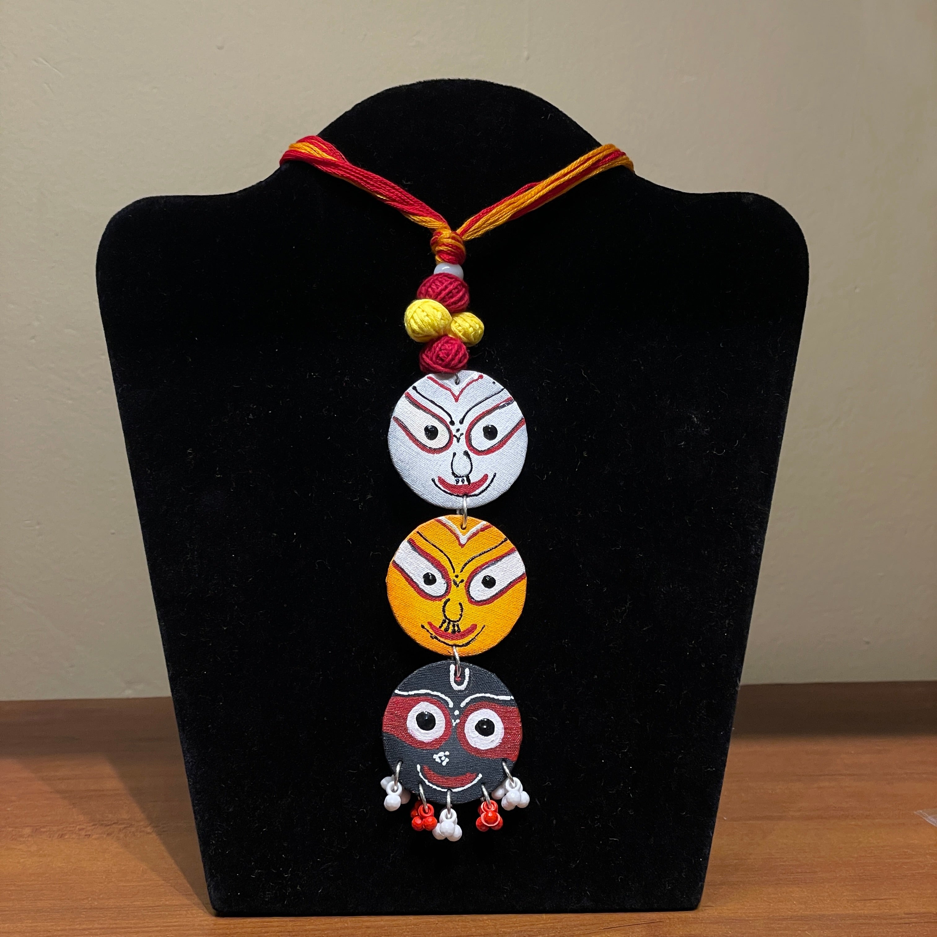 khoj city Puri Jagannath Handpainted  (Necklace) - 015