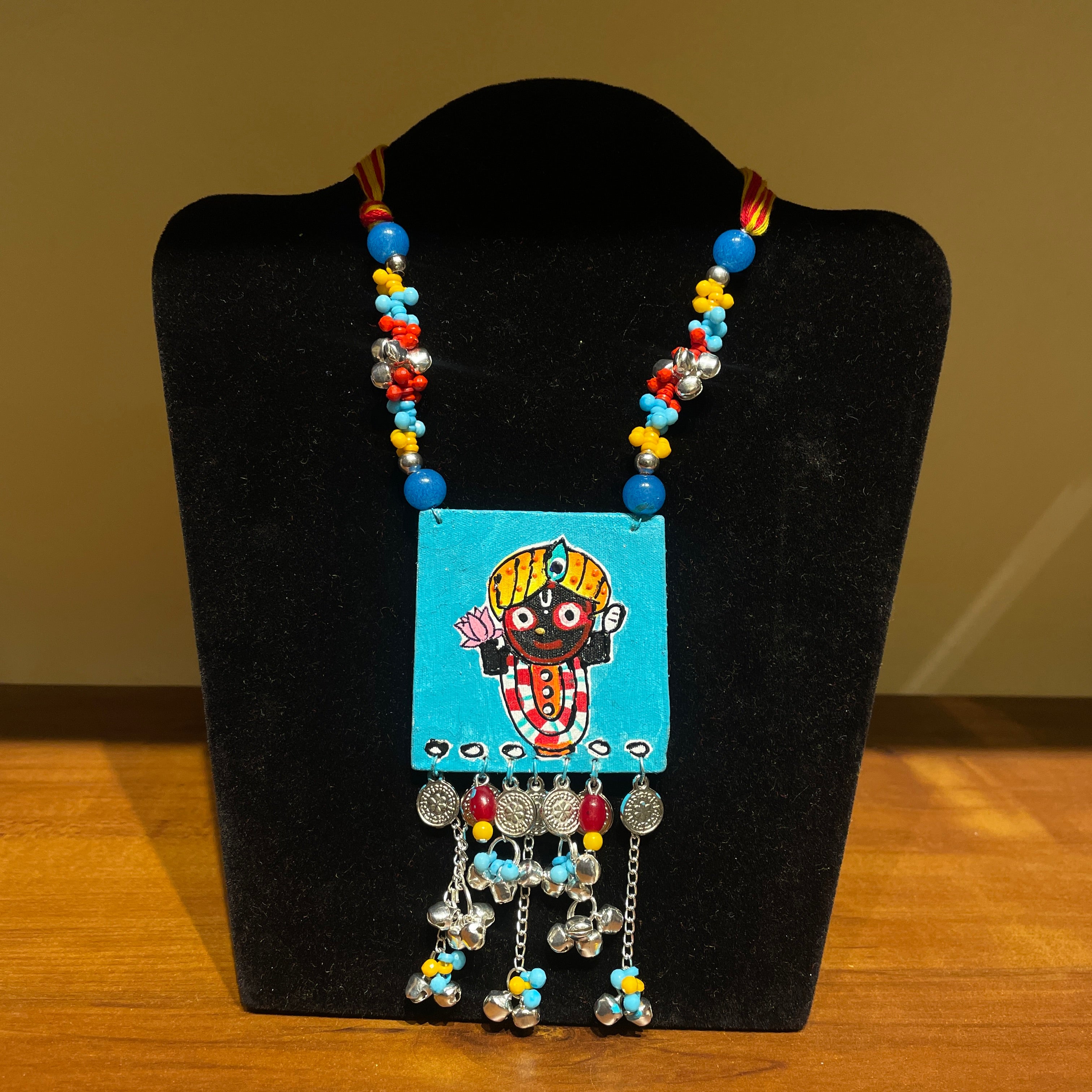 khoj city Puri Jagannath Handpainted  (Necklace) - 016