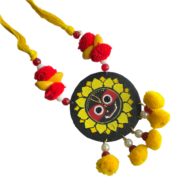 khoj city Puri Jagannath Handpainted  (Necklace) - 056