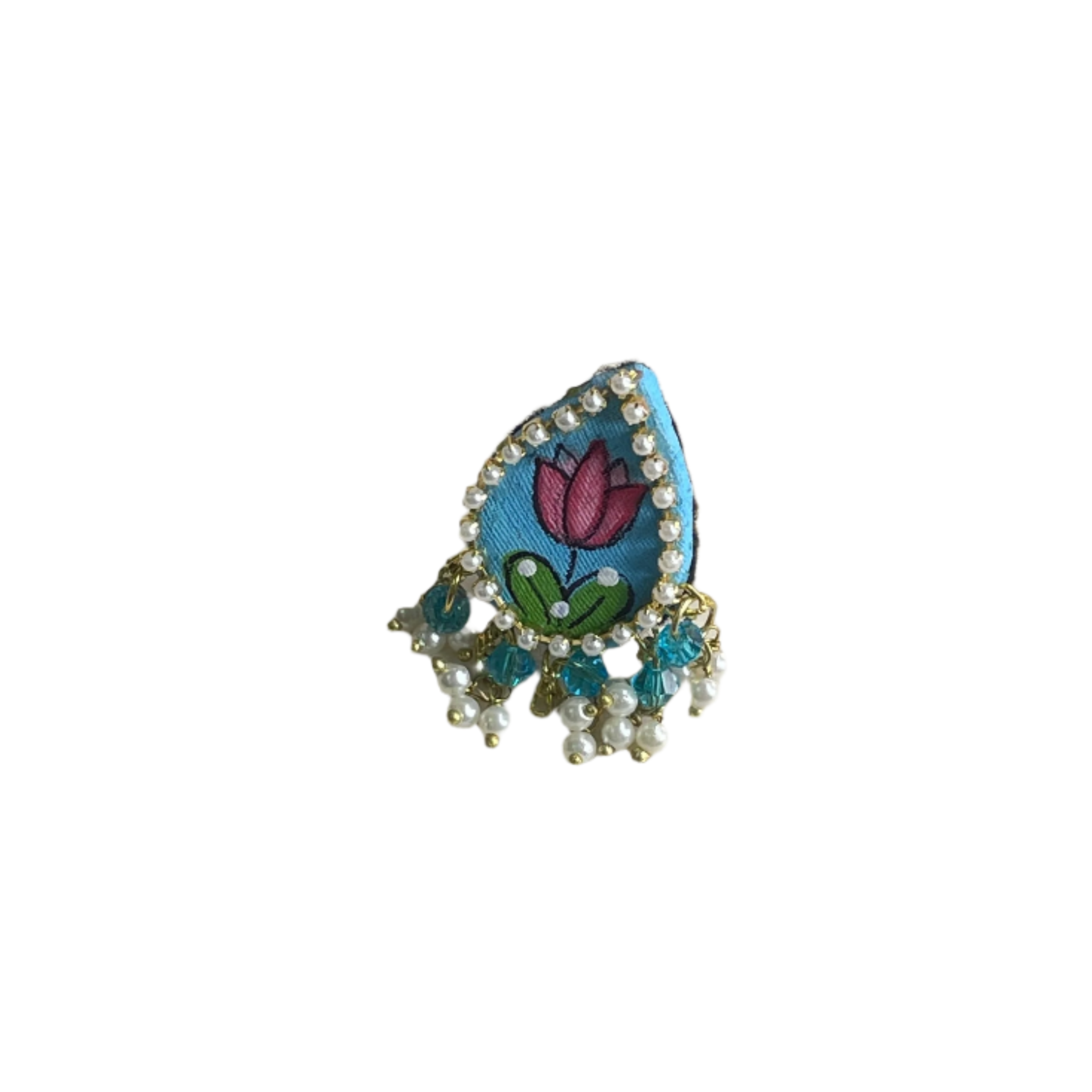 khoj city Sapphire Classic Multi Color Hand Painted (Ring) HP-RG-004