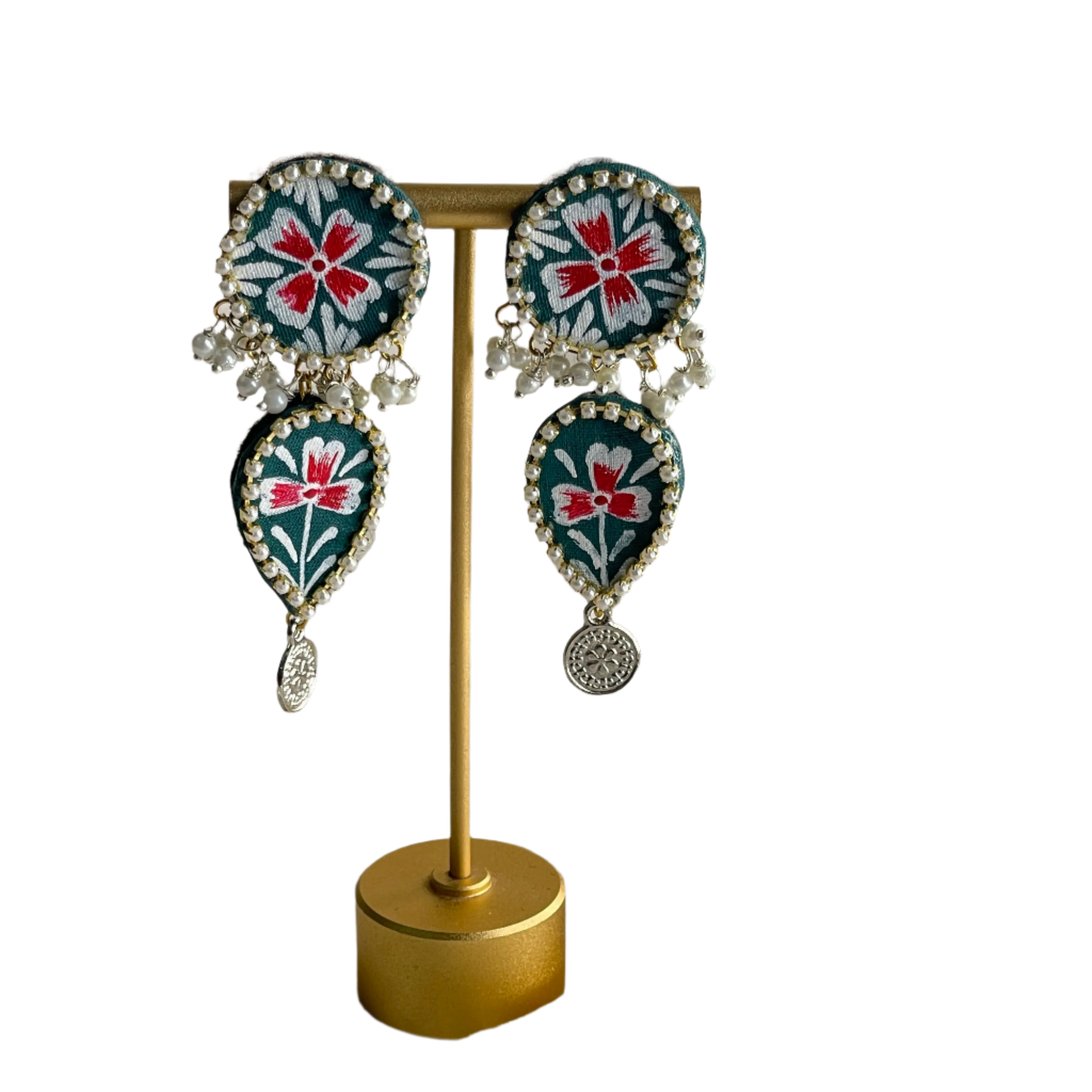 khoj city Sharon Traditional Multi Color Hand Painted Drop (Earrings) HP-ER-074