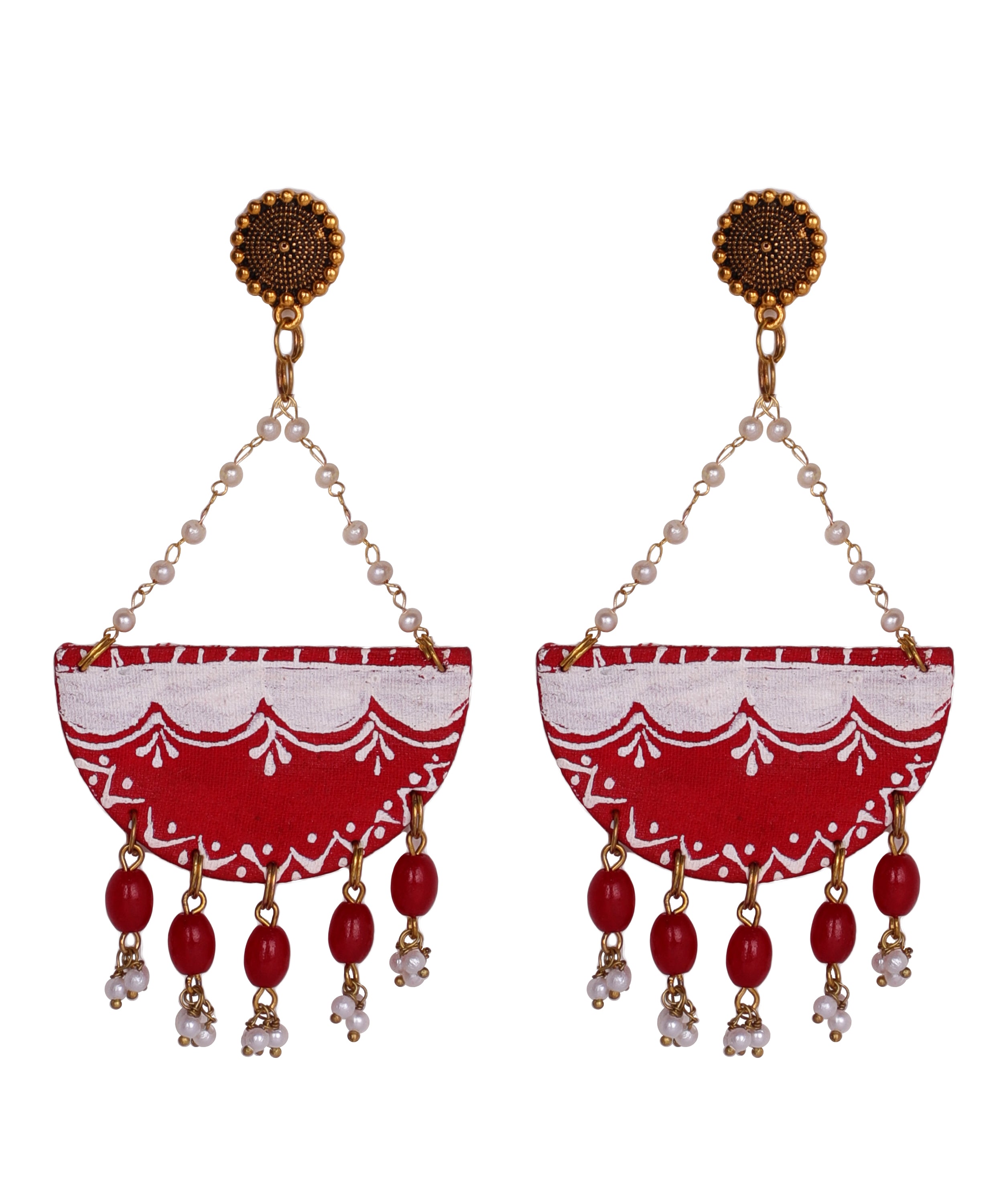 khoj city Shingaar Traditional Multi Color Hand Painted Drop (Earrings) HP-ER-180