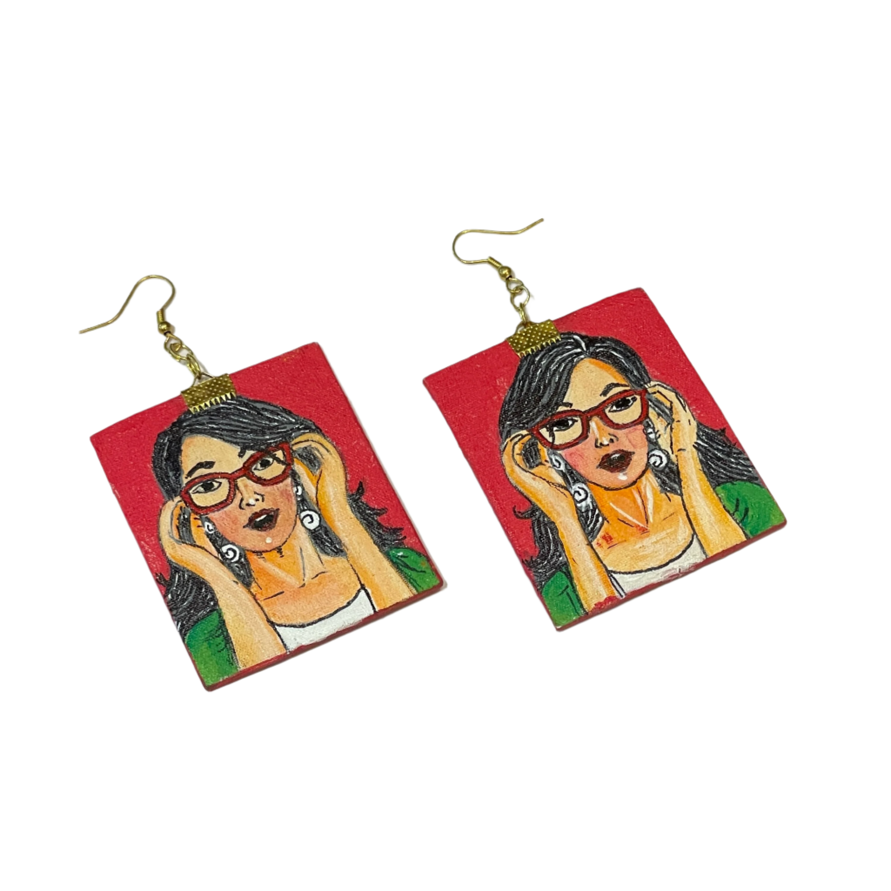 khoj city Specs Appeal Urban Naari Bohemian Multi Color Hand Painted Drop (Earrings) HP-ER-195