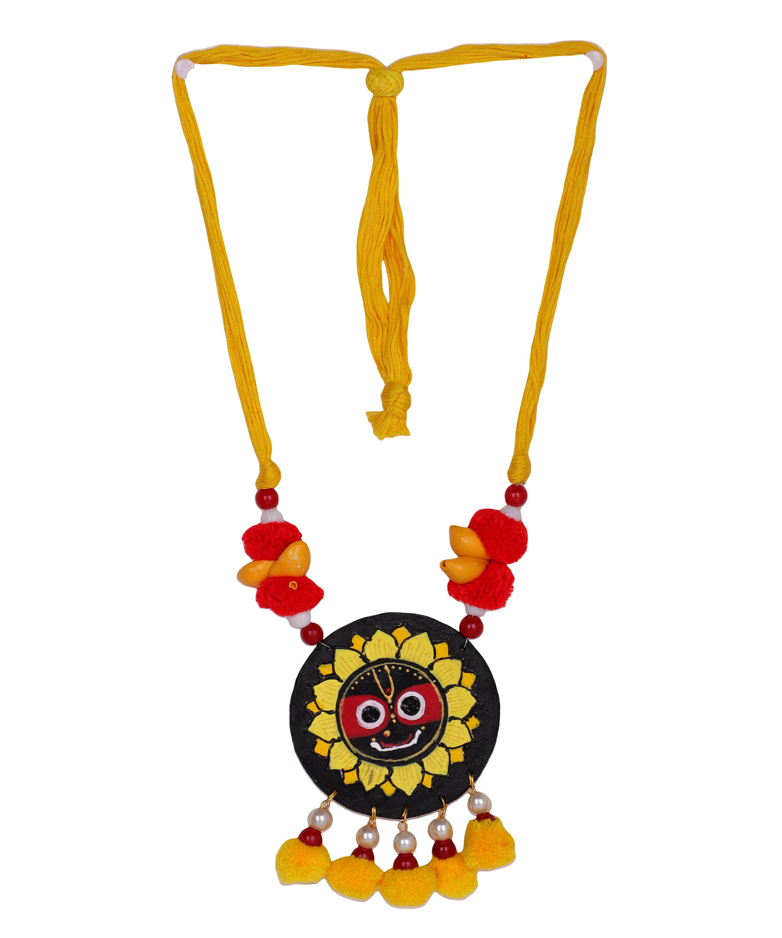 khoj city Sri Puri Jagannath Traditional Multi Color Hand Painted (Necklace set) HP-NP-